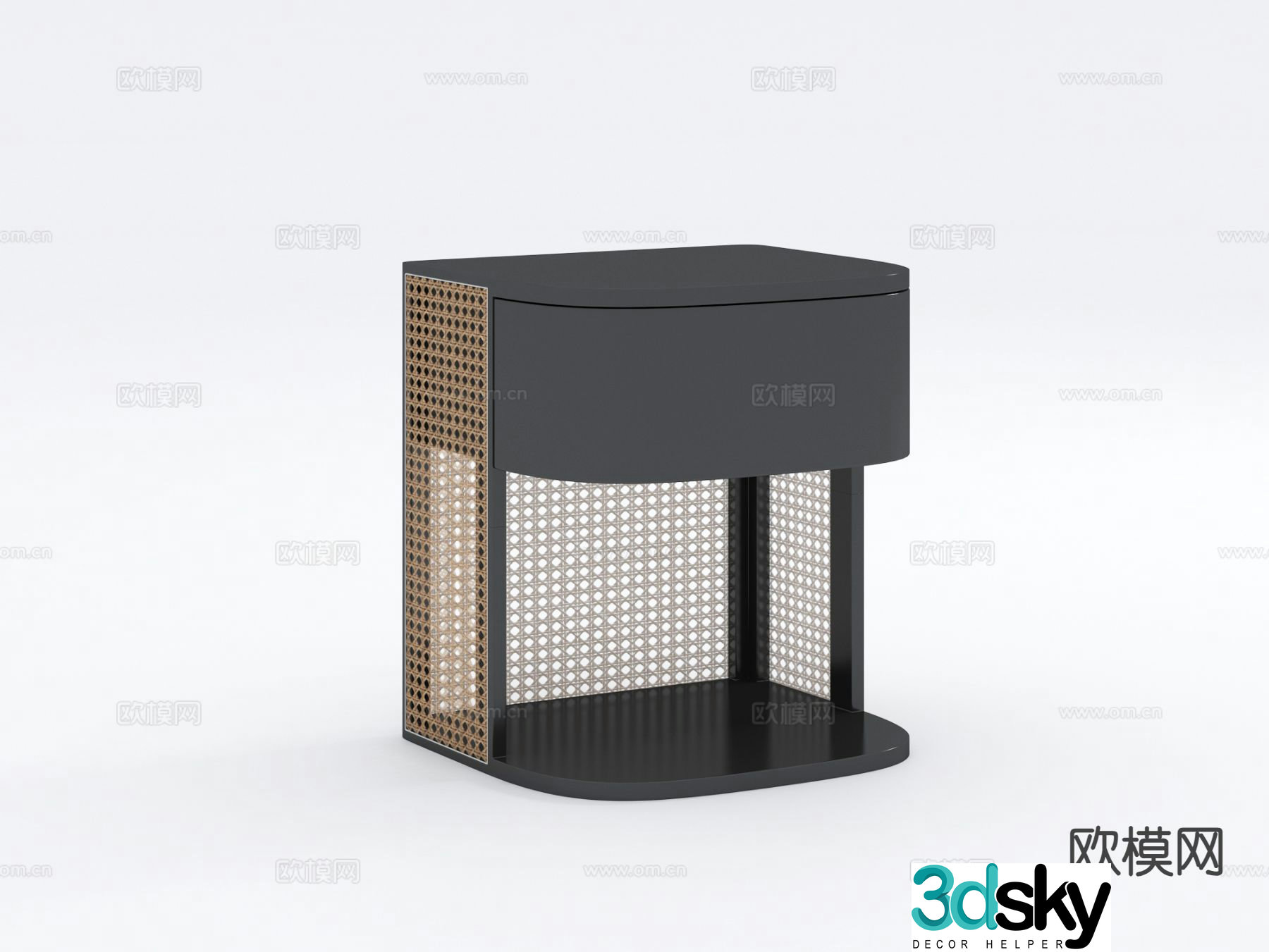 Modern bedside table 3d model