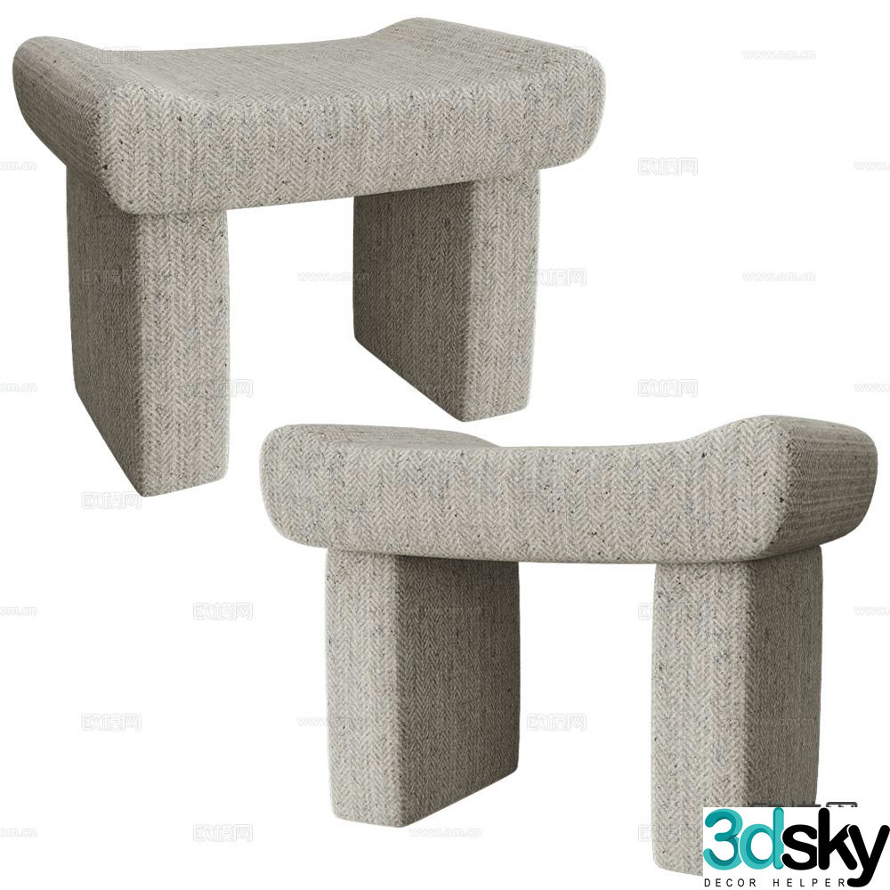 Modernature stool leisure stool 3d model