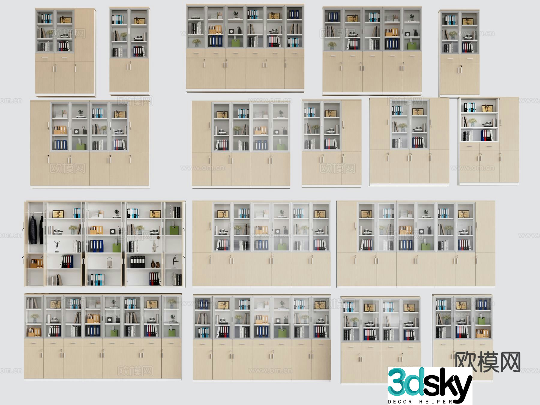 Modern file cabinet file cabinet 3d model