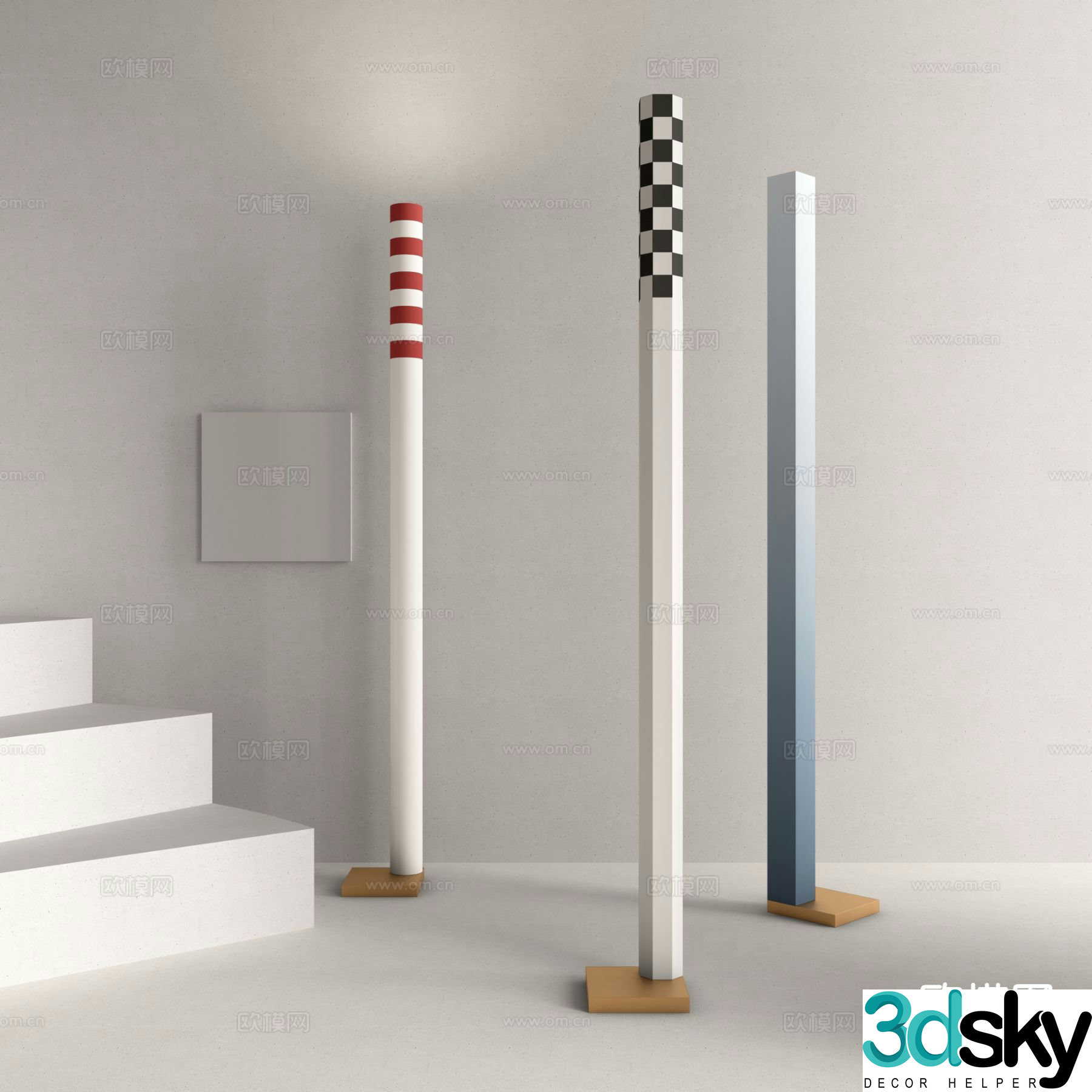Art floor lamp 3d model