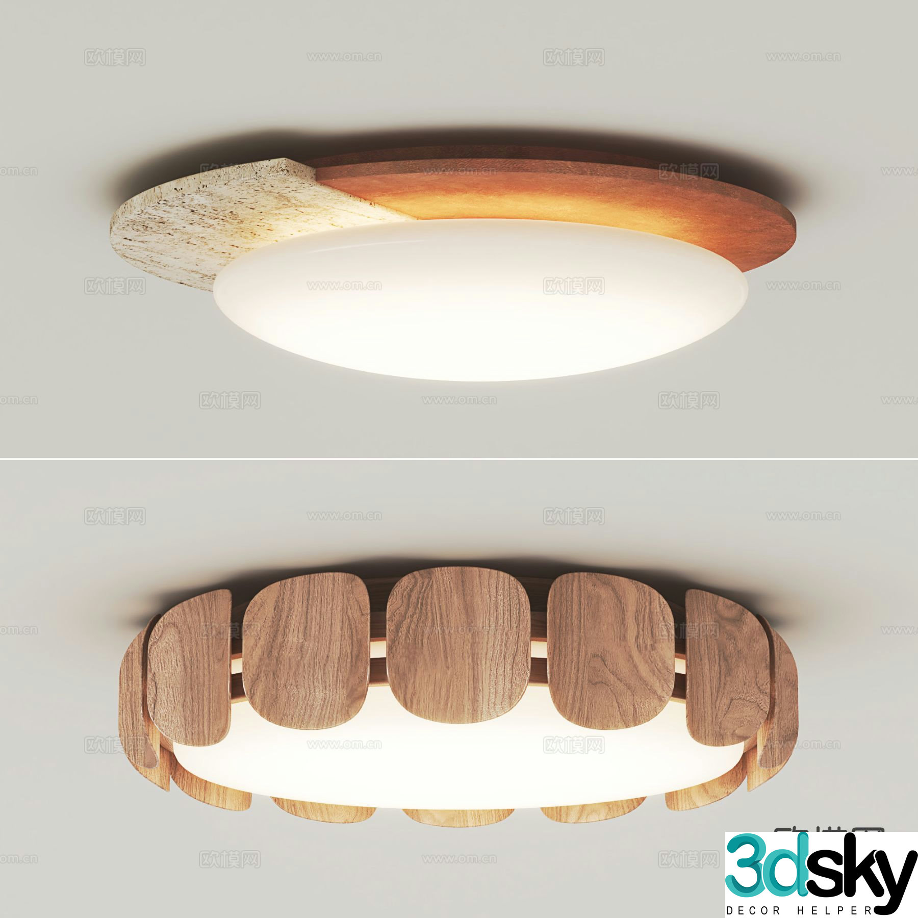 Wabi-sabi ceiling lamp 3d model