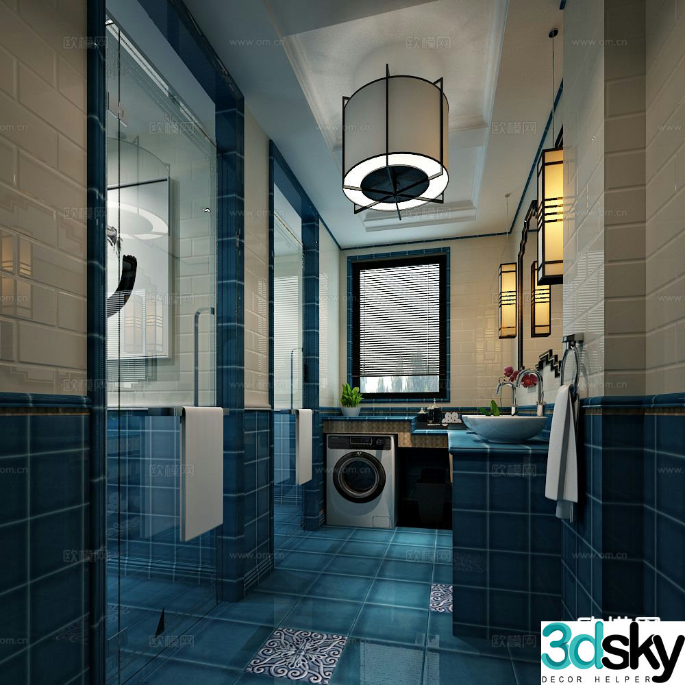 Nordic bathroom bathroom 3d model