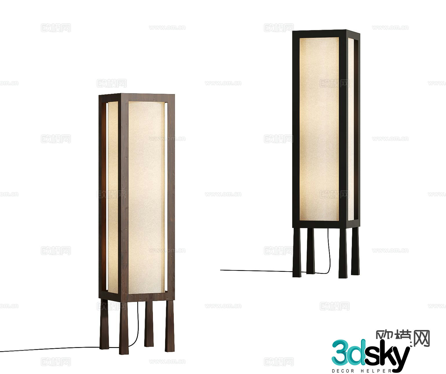 Wabi-sabi floor lamp artistic lamp 3d model