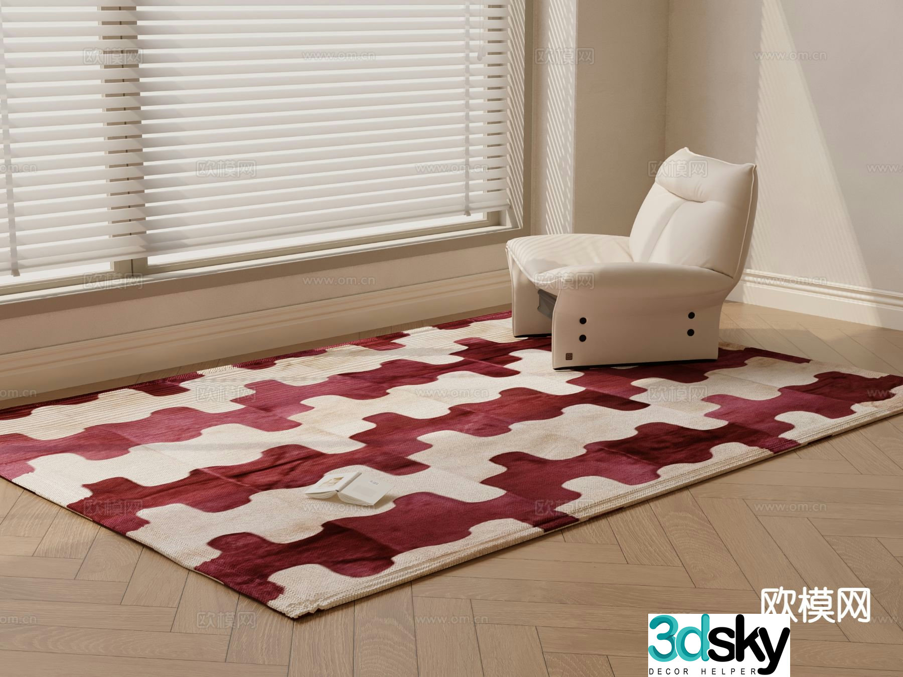 Geometric carpet pattern carpet 3d model
