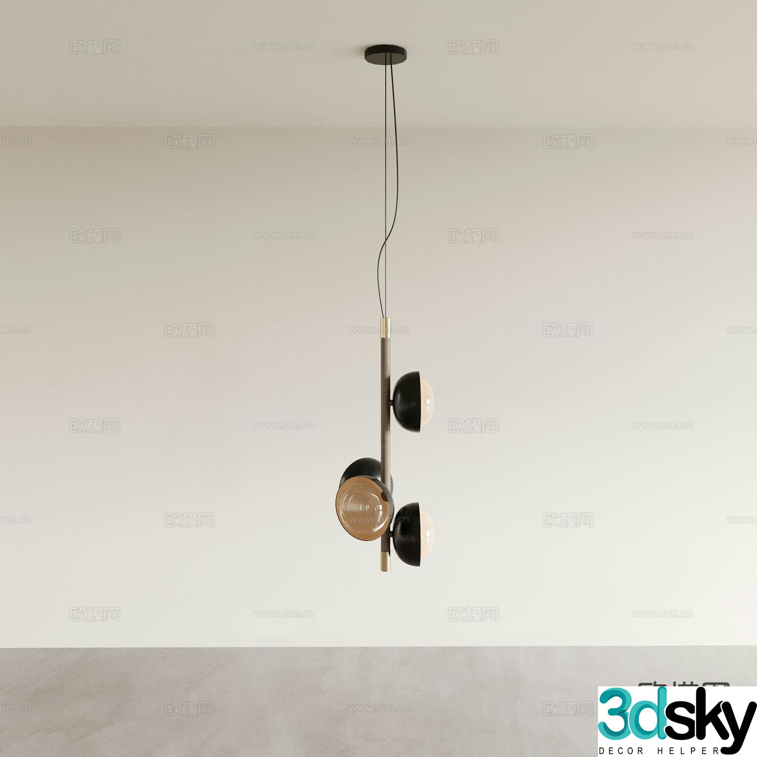 Light luxury small chandelier creative chandelier 3d model