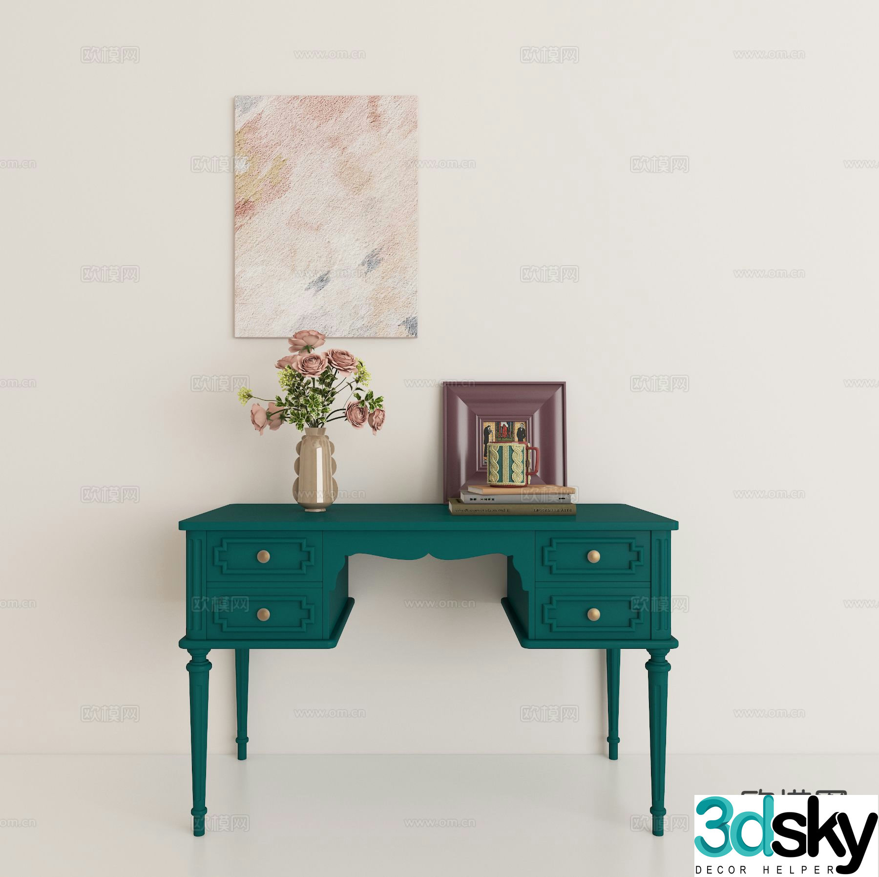French dressing table 3d model