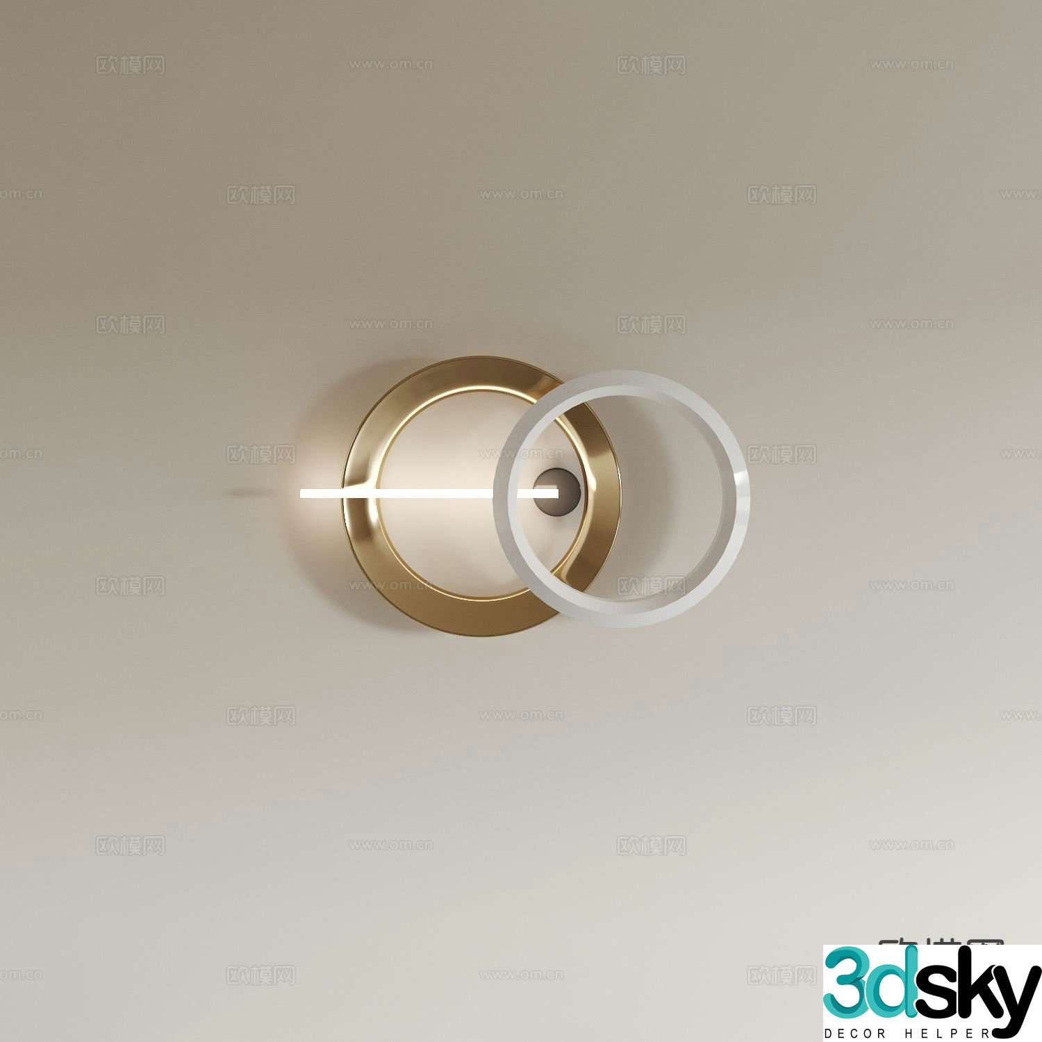Light luxury wall decoration pendant mural lamp 3D model