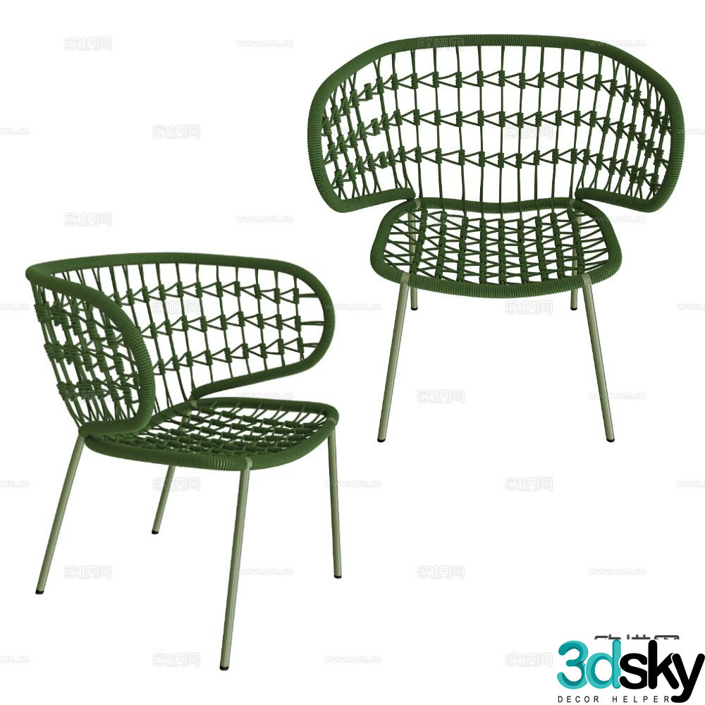 Castil Italian chair dining chair 3d model