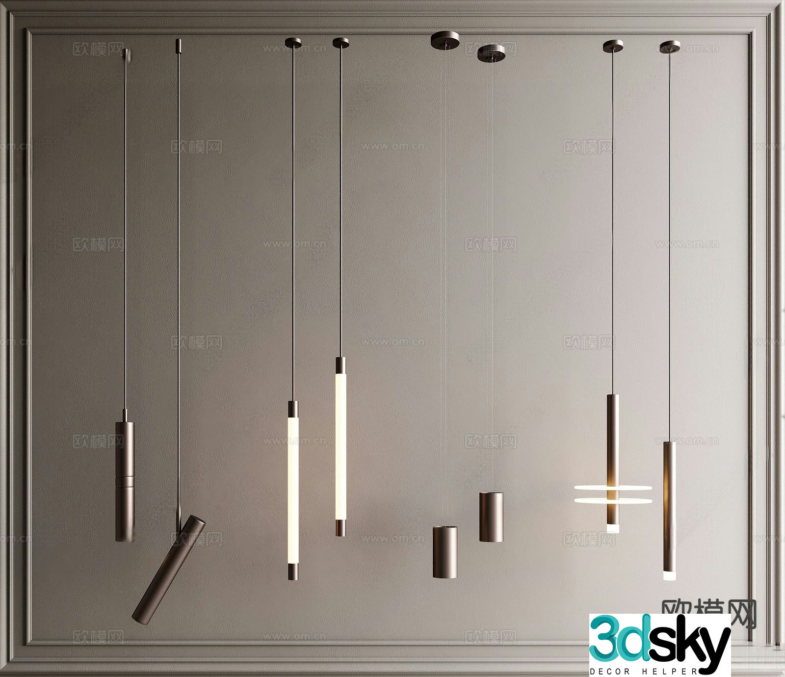 Light luxury small chandelier bedside small chandelier 3d model