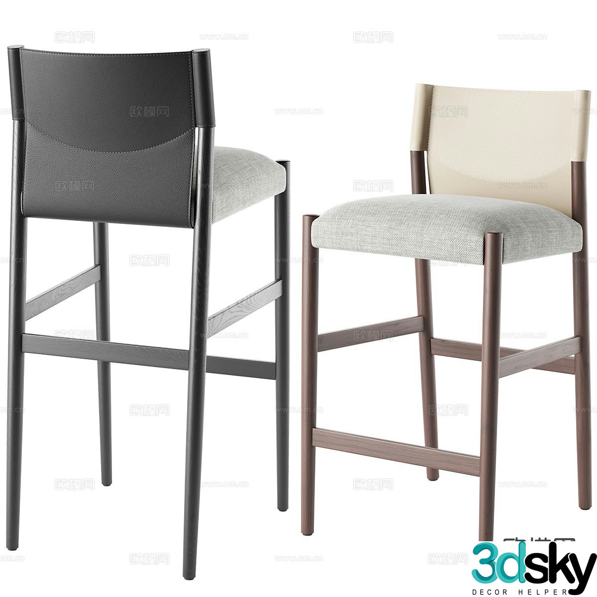 Modern bar stool bar stool bar stool 3d model