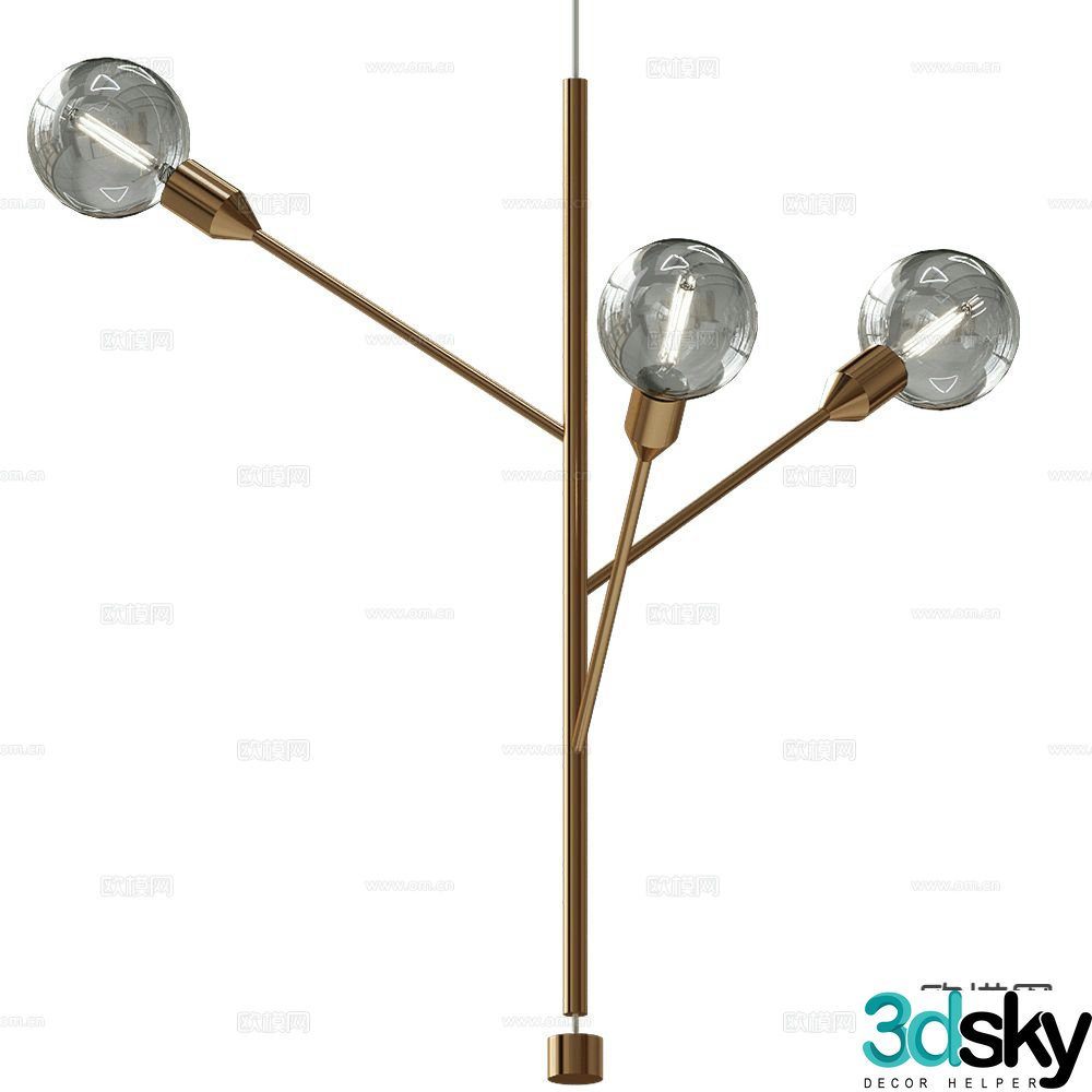 MODO glass chandelier 3d model