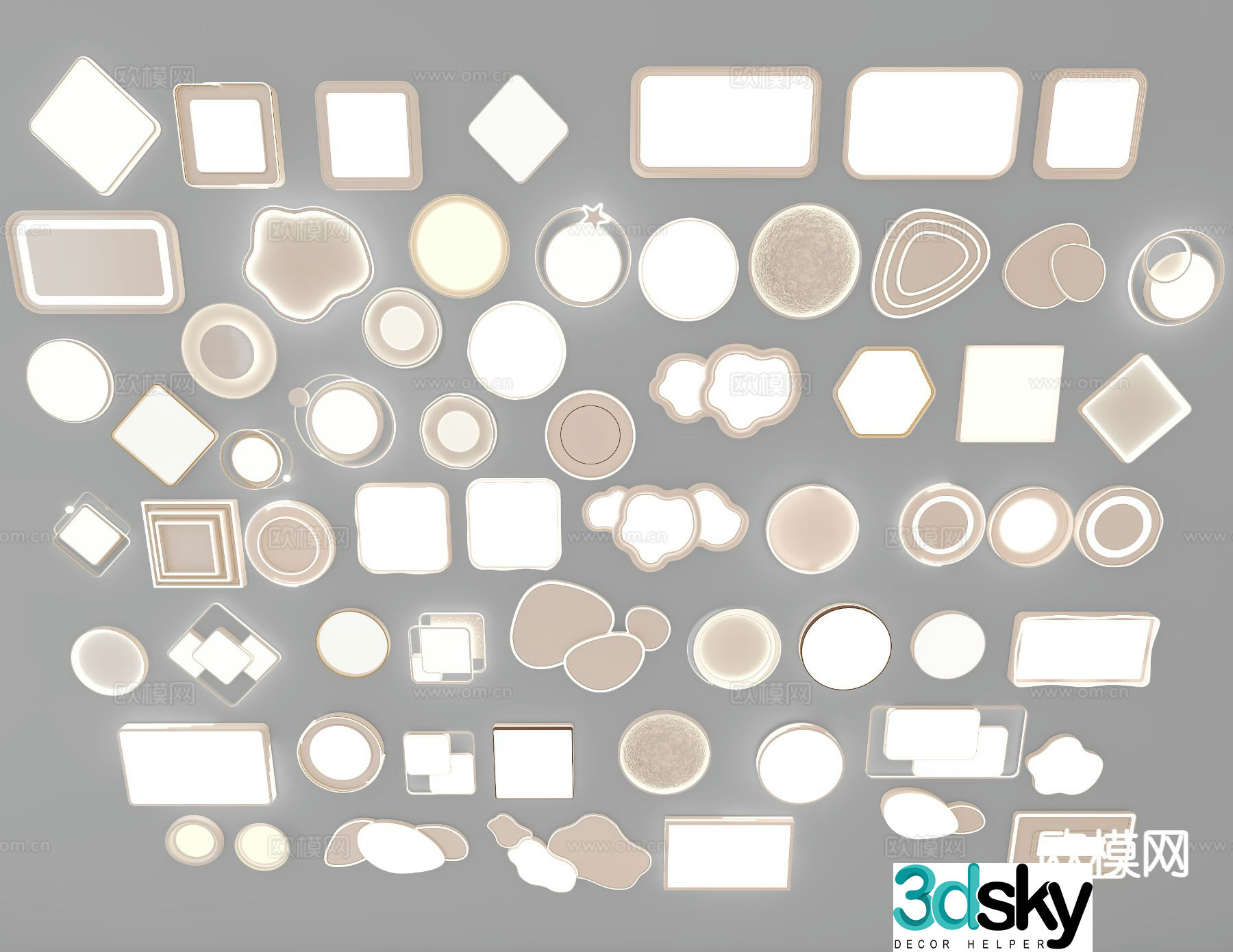 Modern ceiling lamp geometric ceiling lamp 3d model