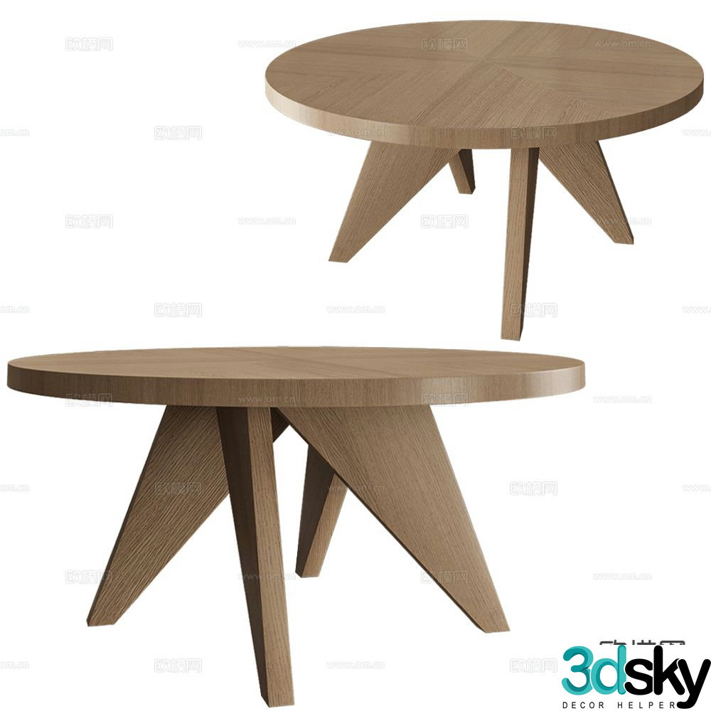 Modernature dining table 3d model