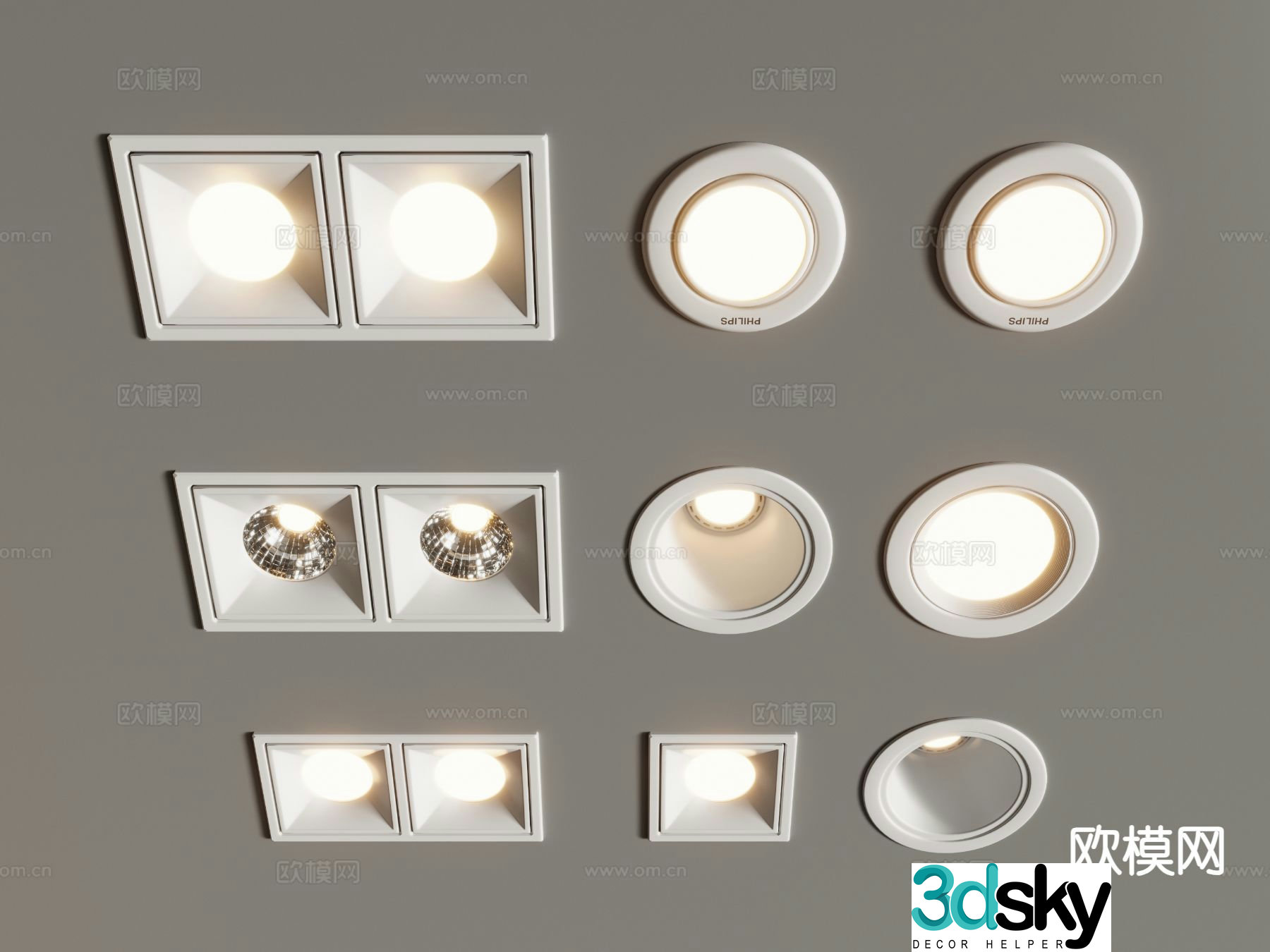 Modern downlight spotlight 3d model