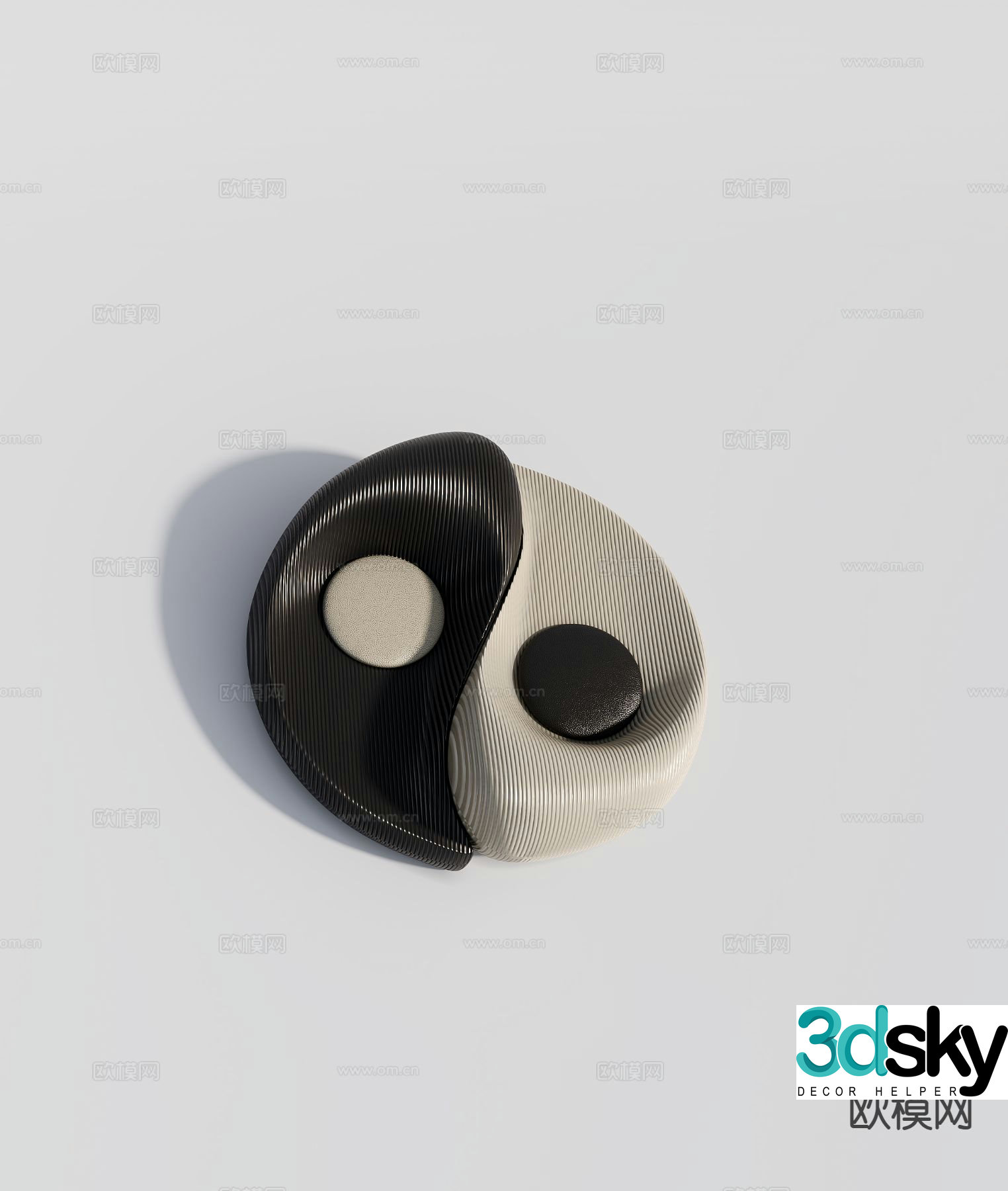 Art Sofa Tai Chi Sofa Outdoor Sofa 3D Model