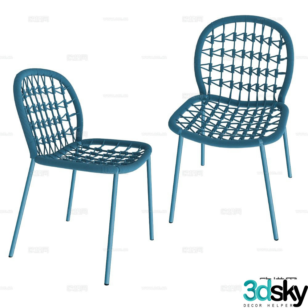 Castil modern chair dining chair 3d model