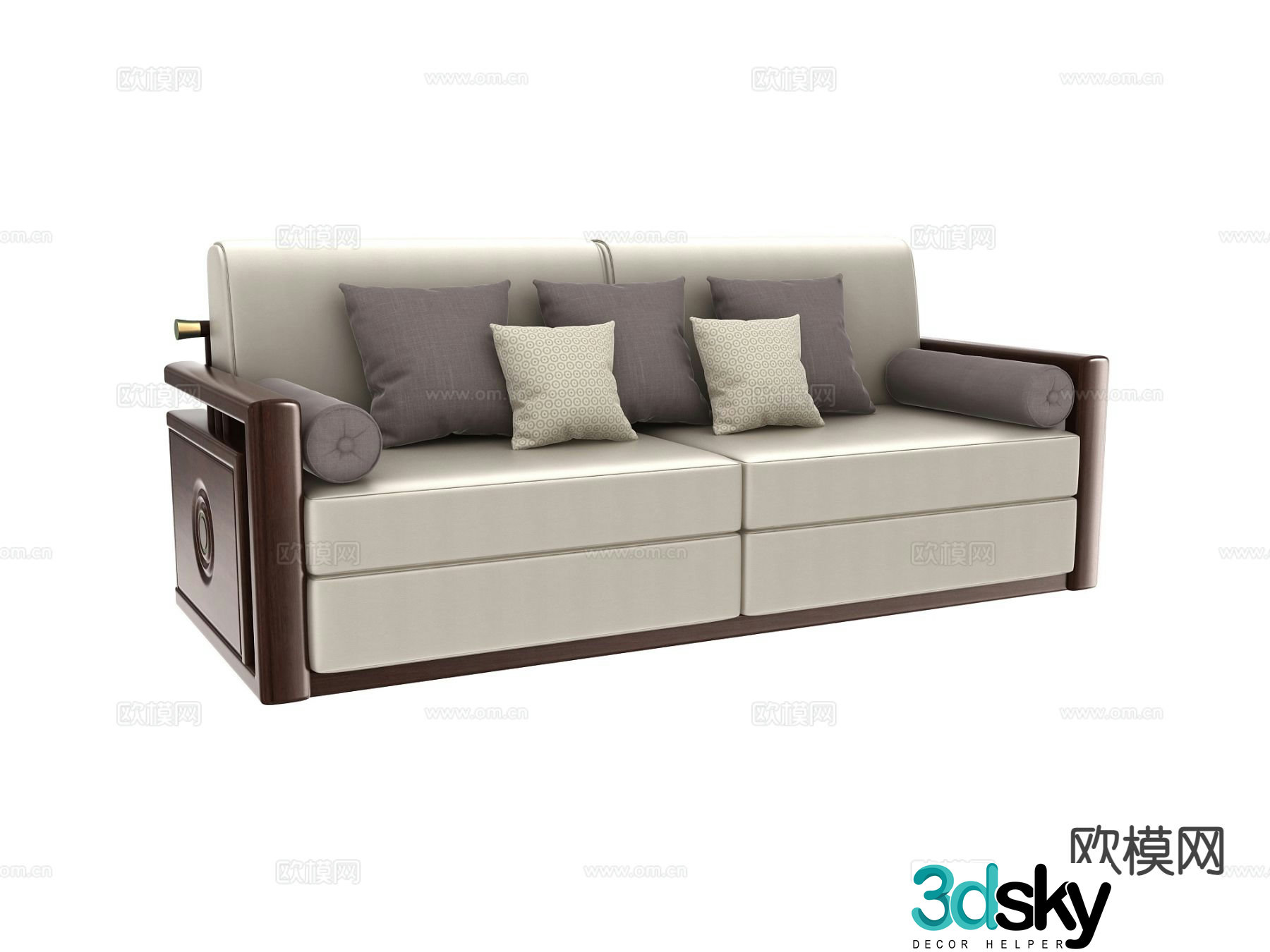 New Chinese style double sofa 3d model