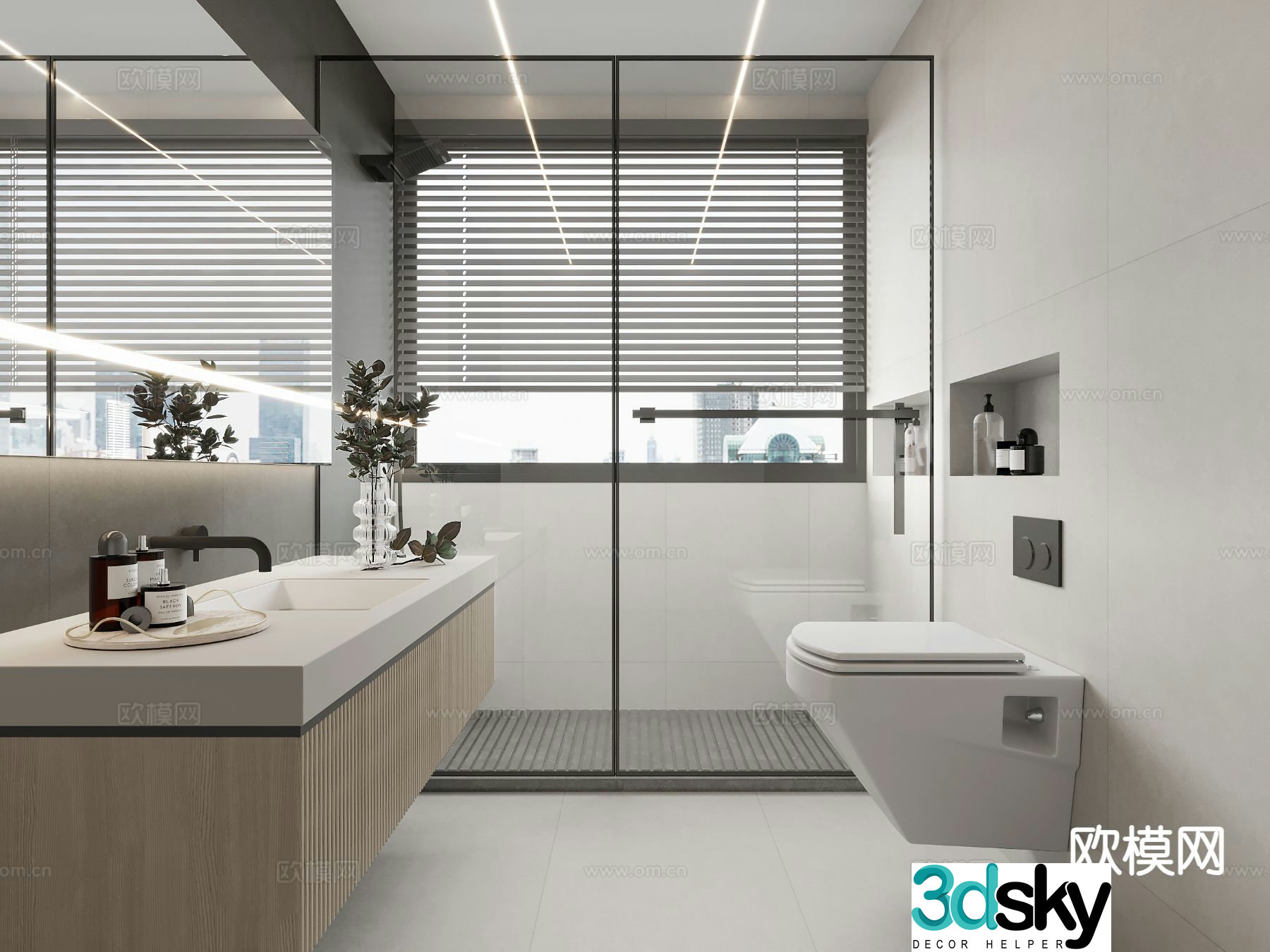 Modern bathroom bathroom 3d model