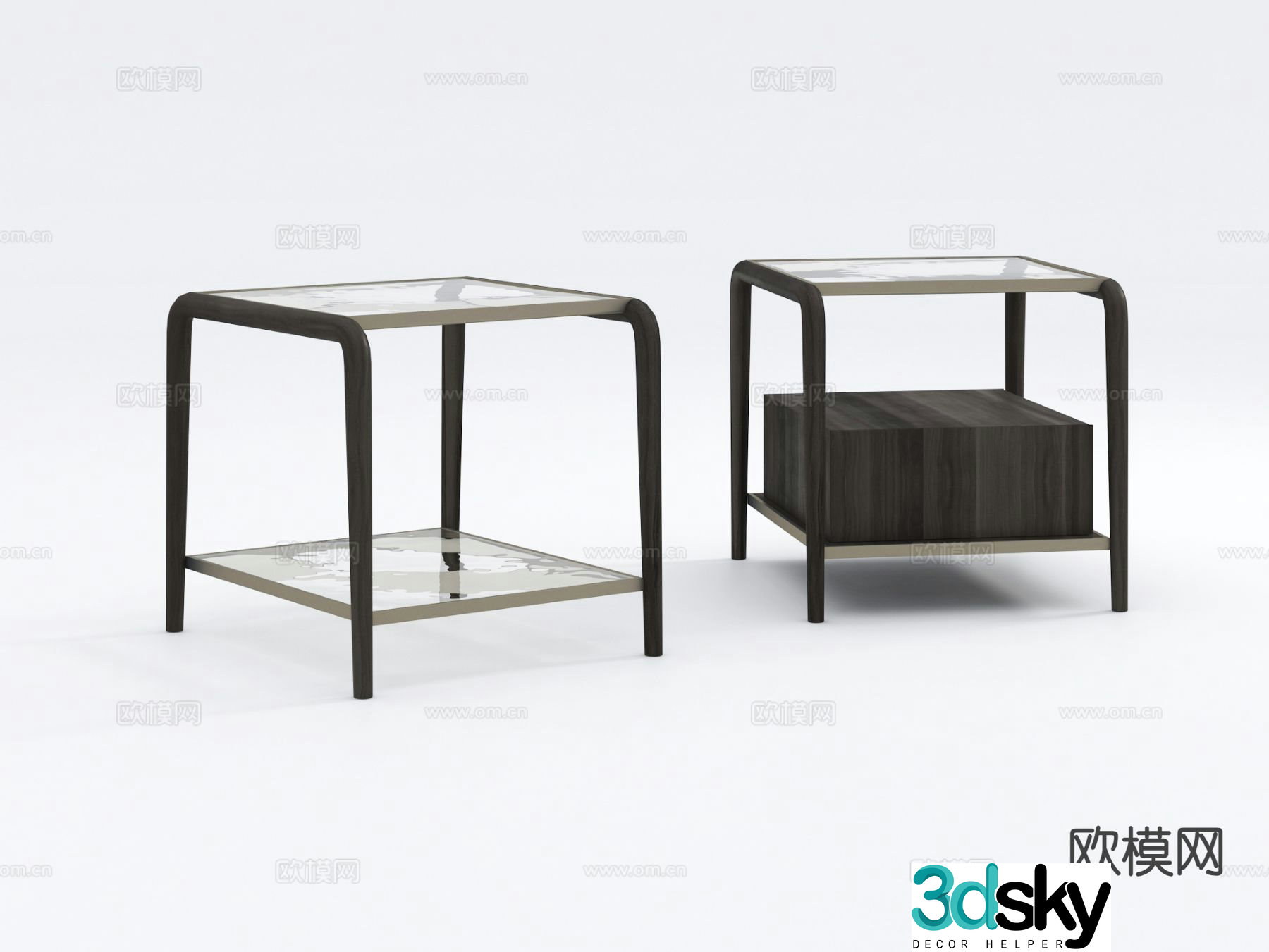 Modern bedside table 3d model