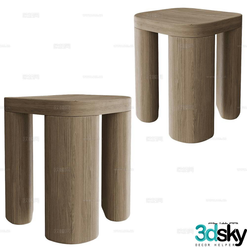Modernature stool leisure stool 3d model