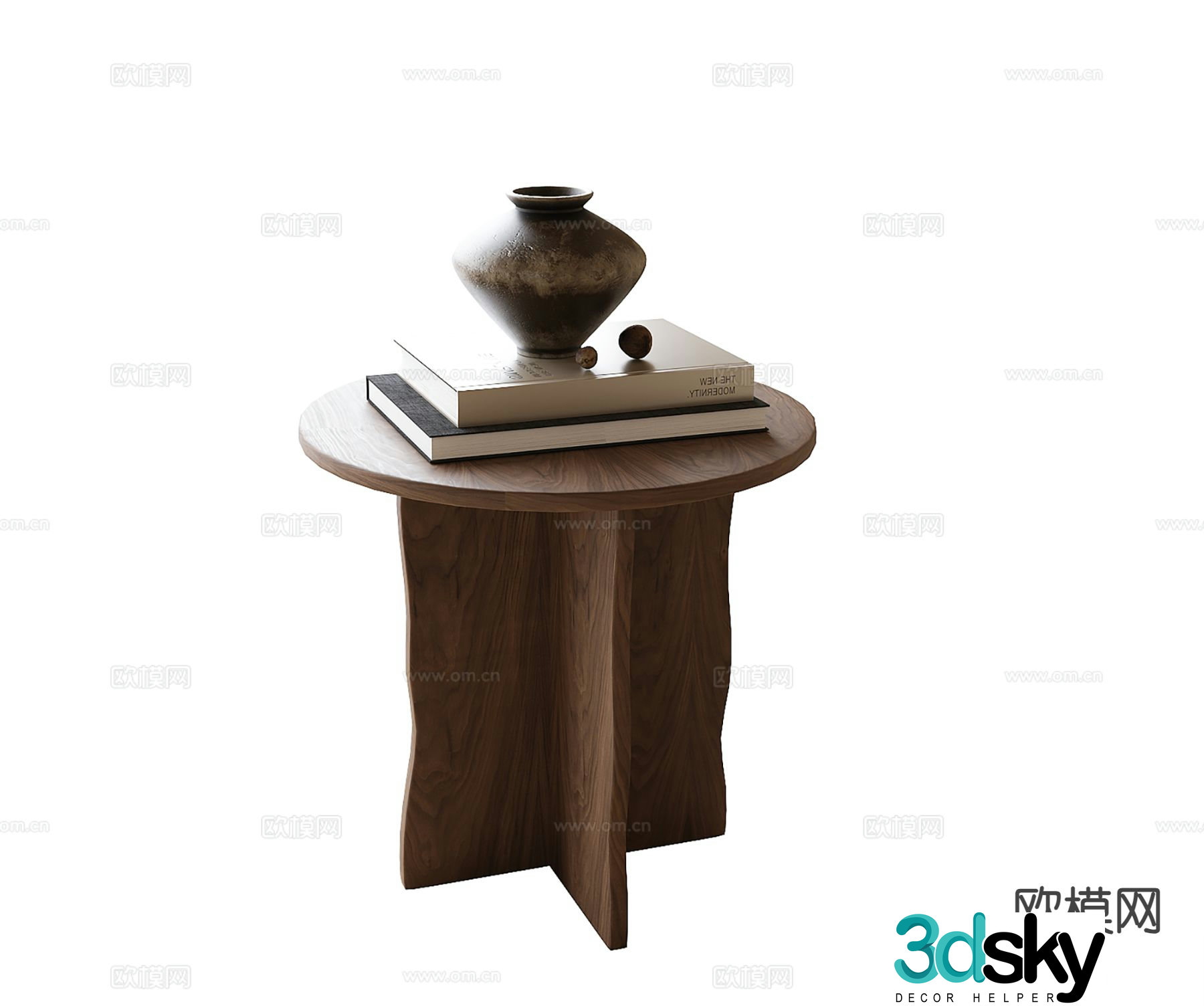 Wabi-sabi circle table side table table table 3d model
