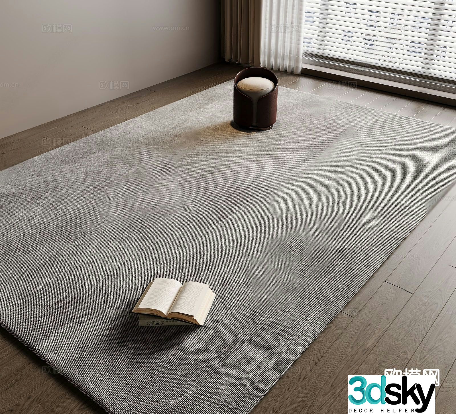 Modern carpet hotel carpet 3d model