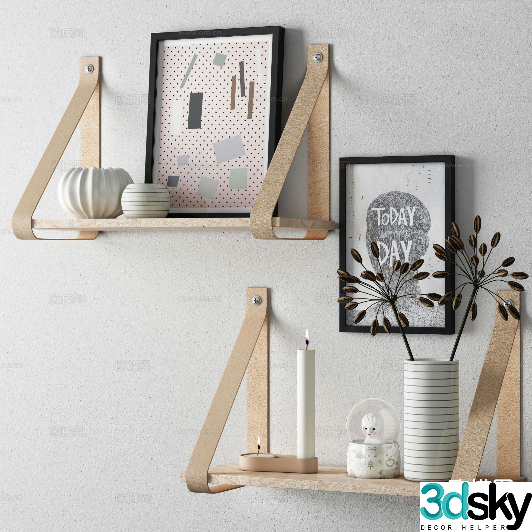 Wall cabinet wall cabinet wall decorative shelf 3d model