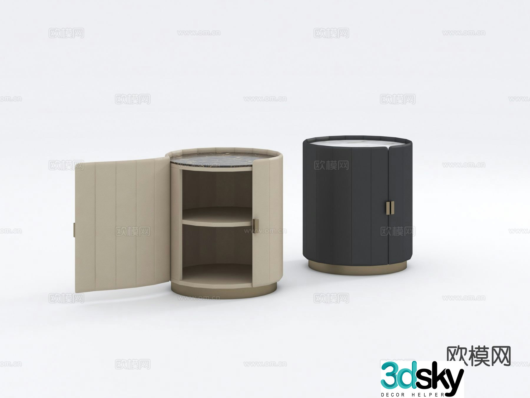 Modern bedside table 3d model