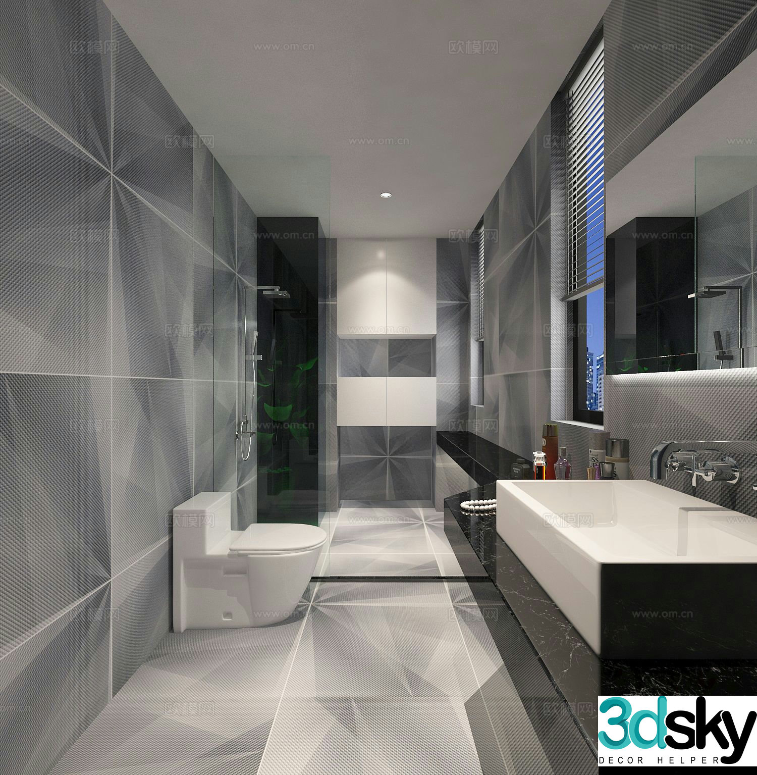 Modern bathroom bathroom 3d model