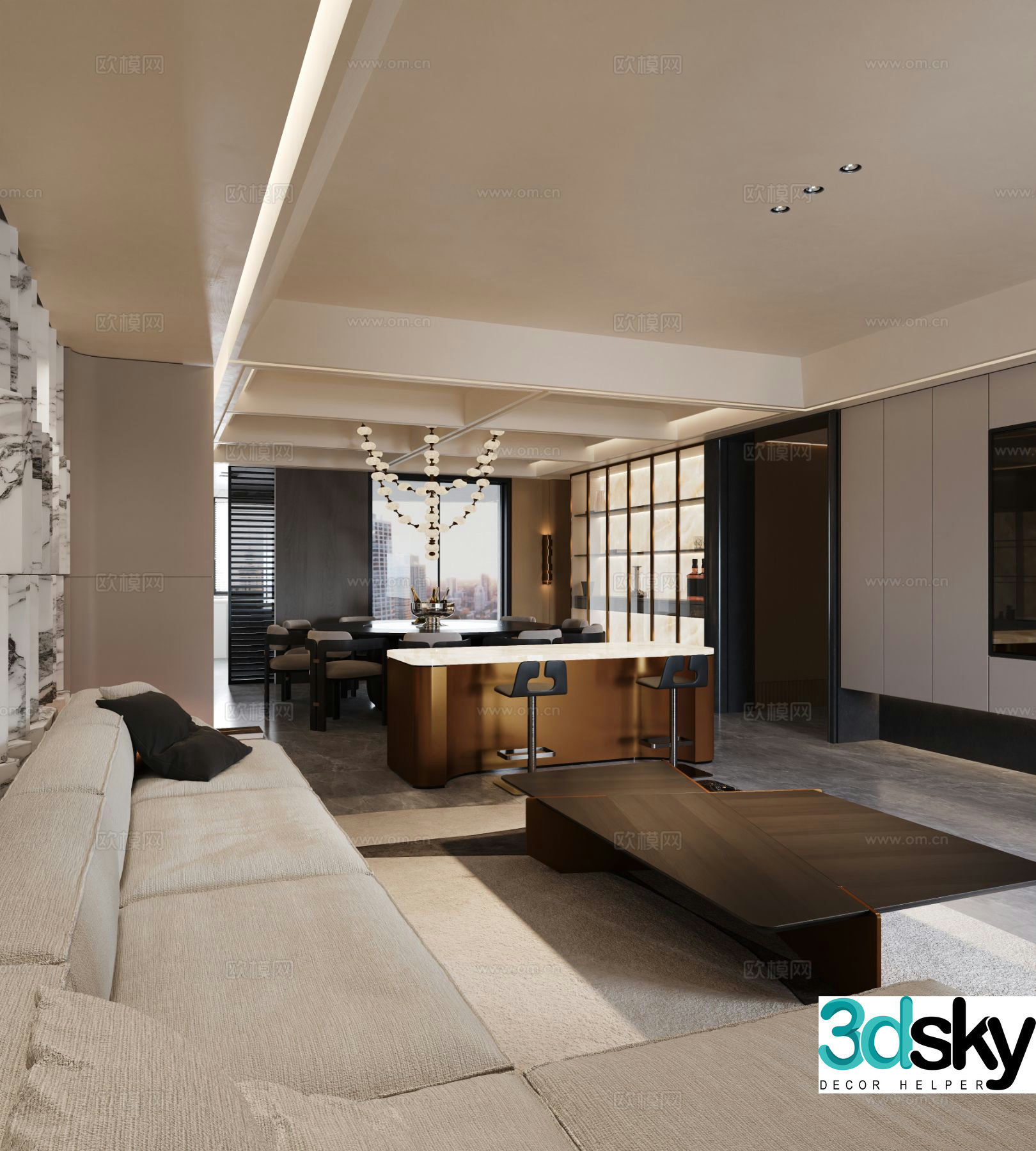 Italian living room 3d model