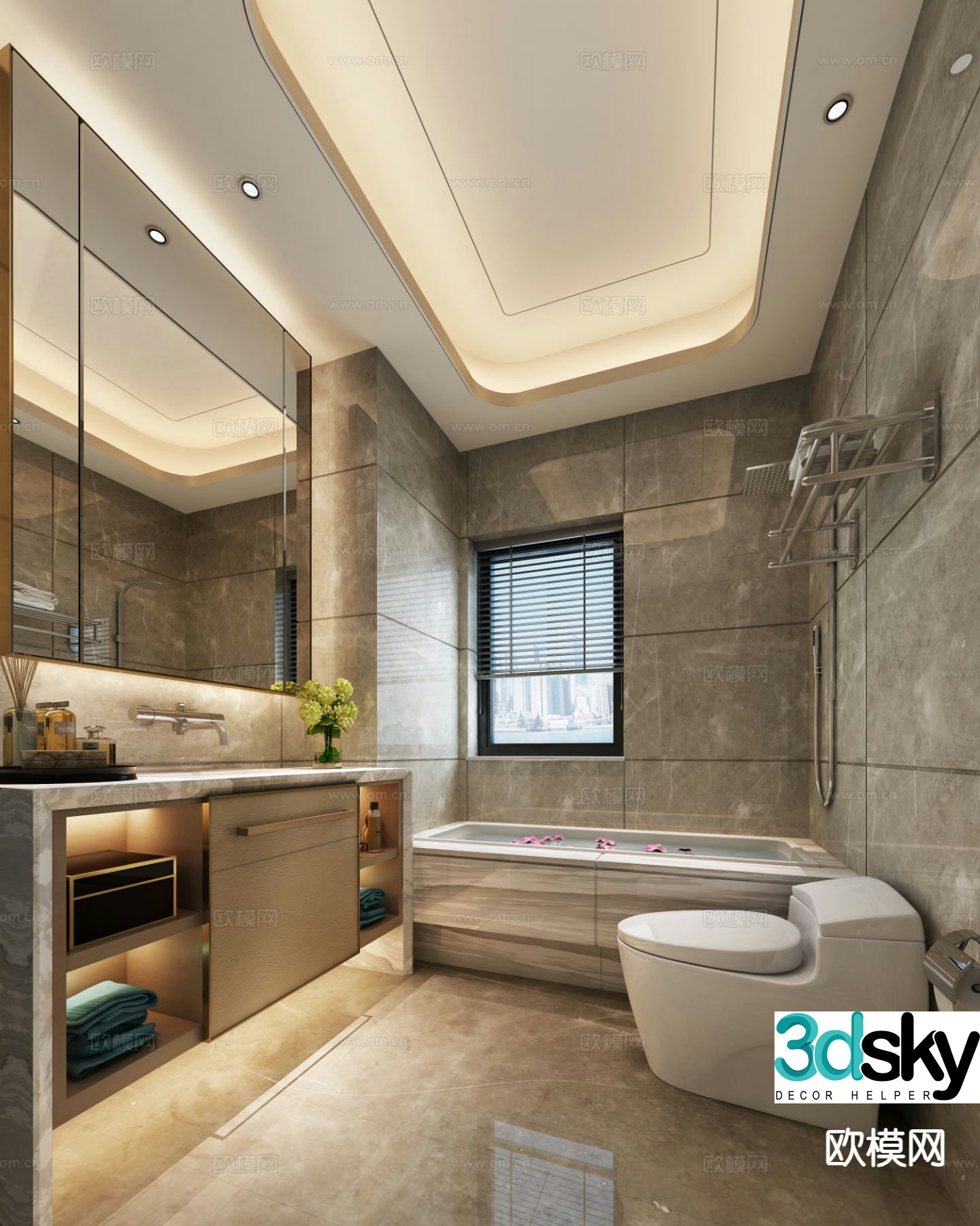 Modern bathroom bathroom 3d model
