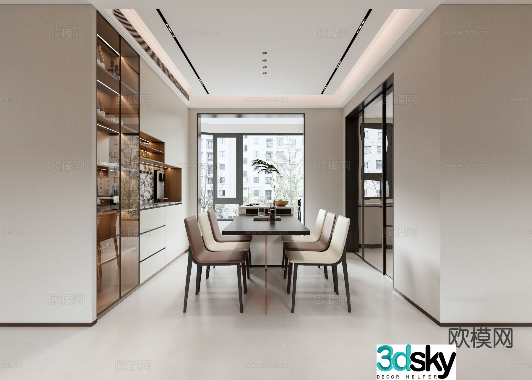 Modern restaurant 3d model