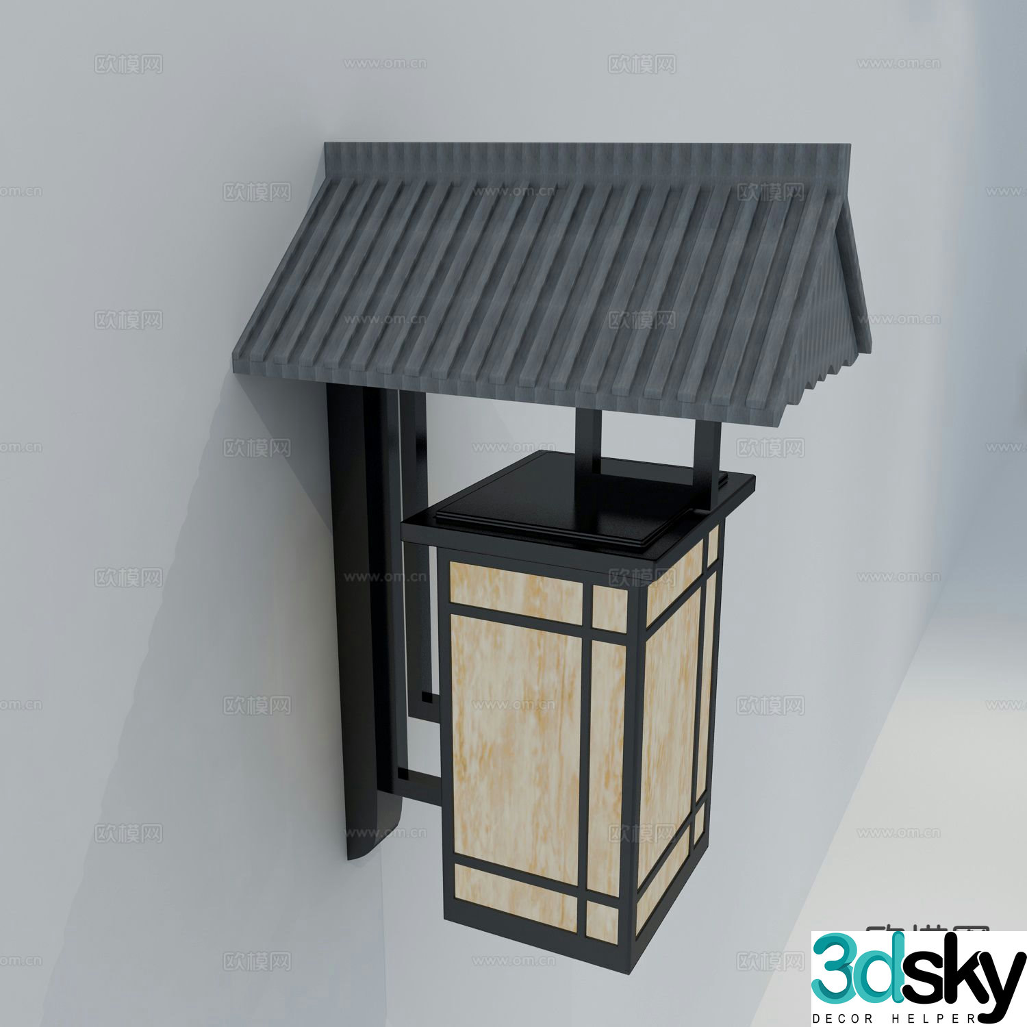 Chinese wall lamp antique wall lamp 3d model