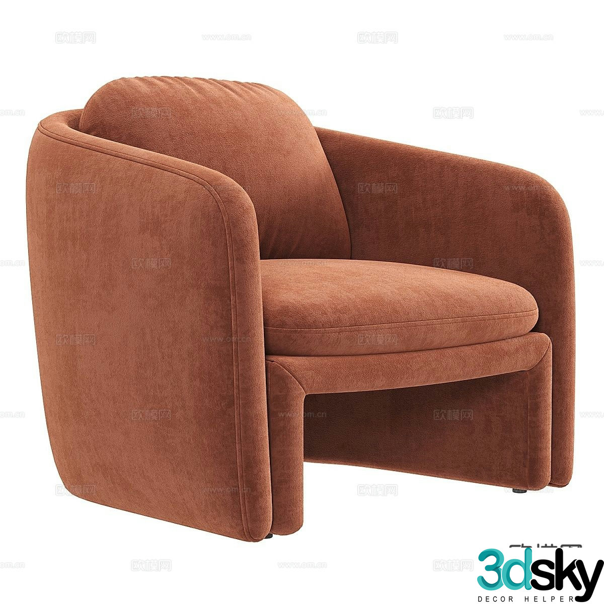Modern sofa chair leisure chair 3d model