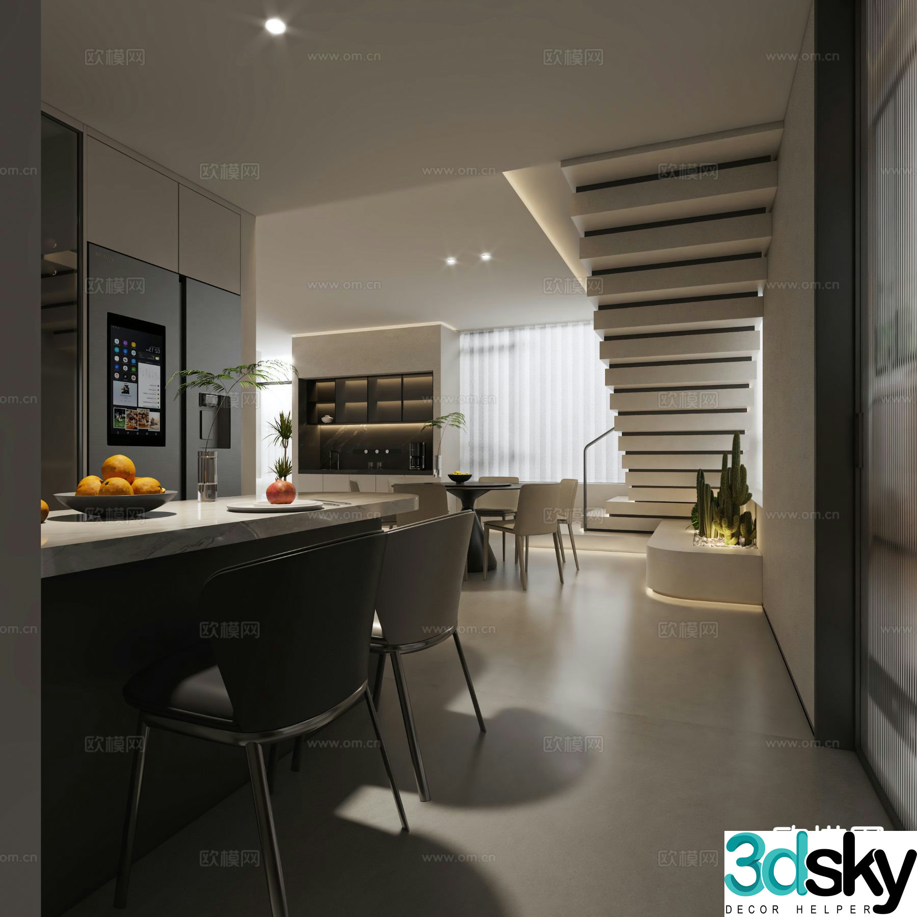Modern restaurant 3d model