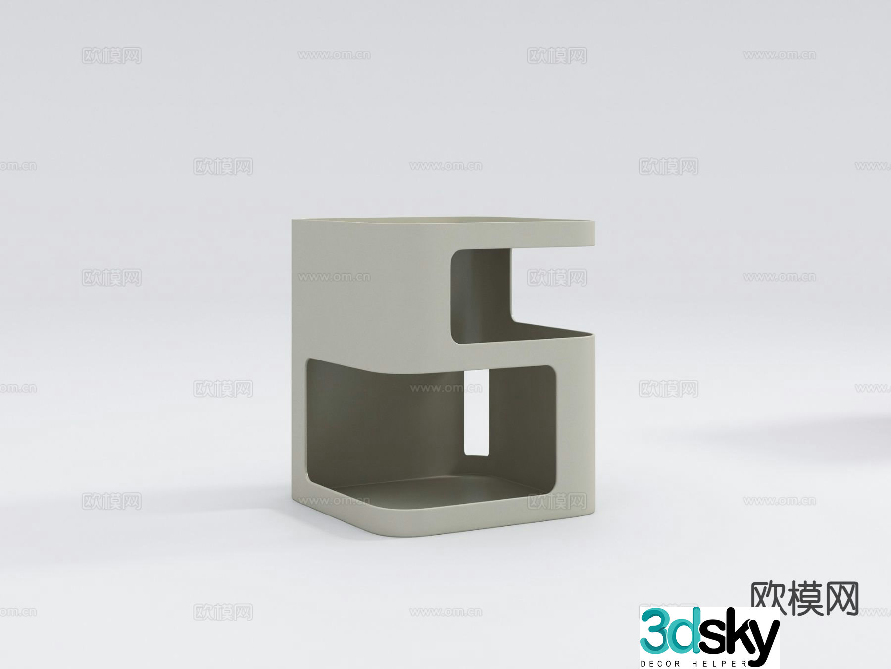 Modern bedside table 3d model