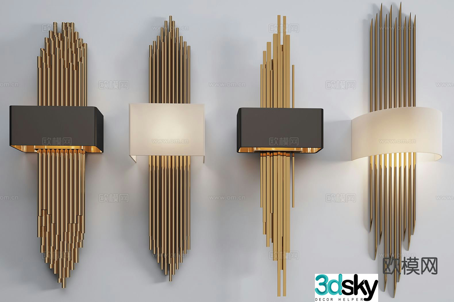 Light luxury wall lamp 3D model