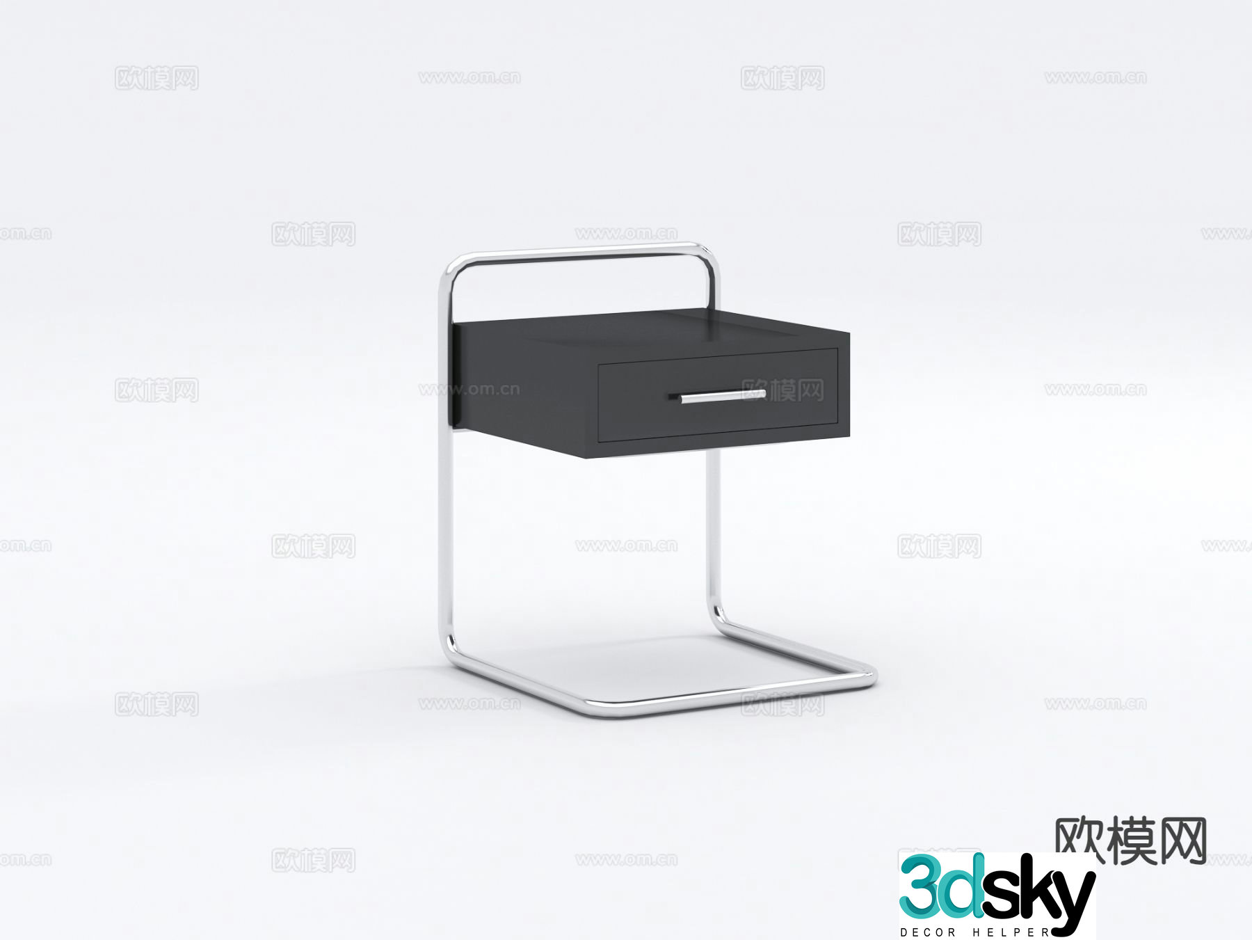 Modern bedside table 3d model
