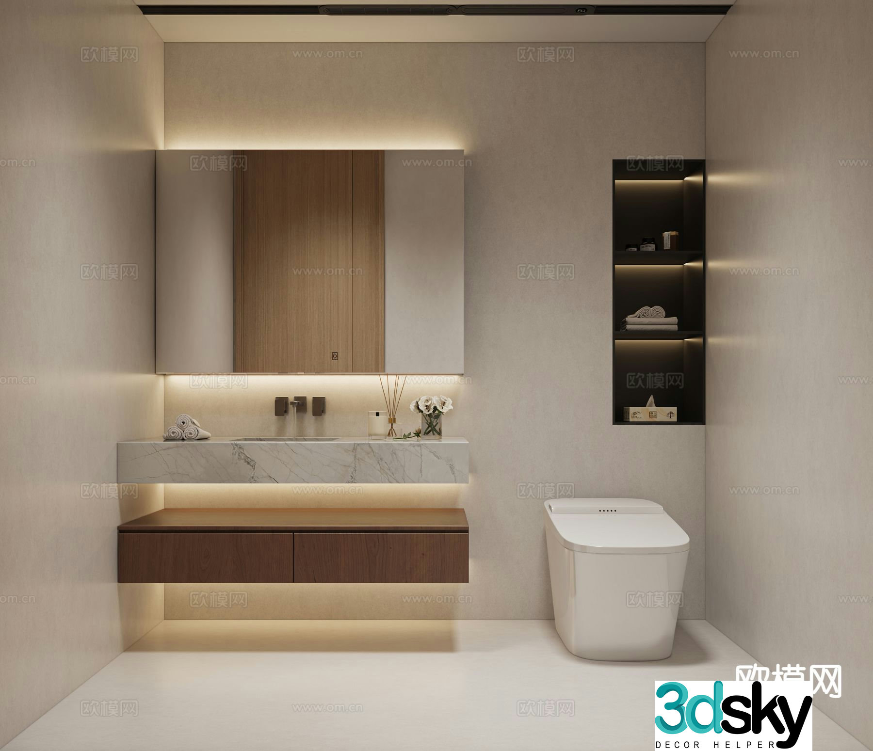 Modern bathroom sink 3d model