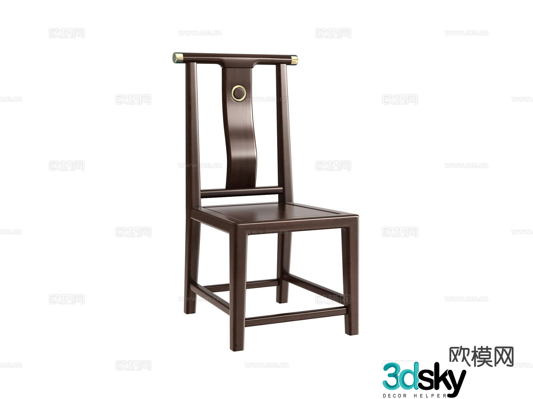New Chinese style chair dining chair 3d model
