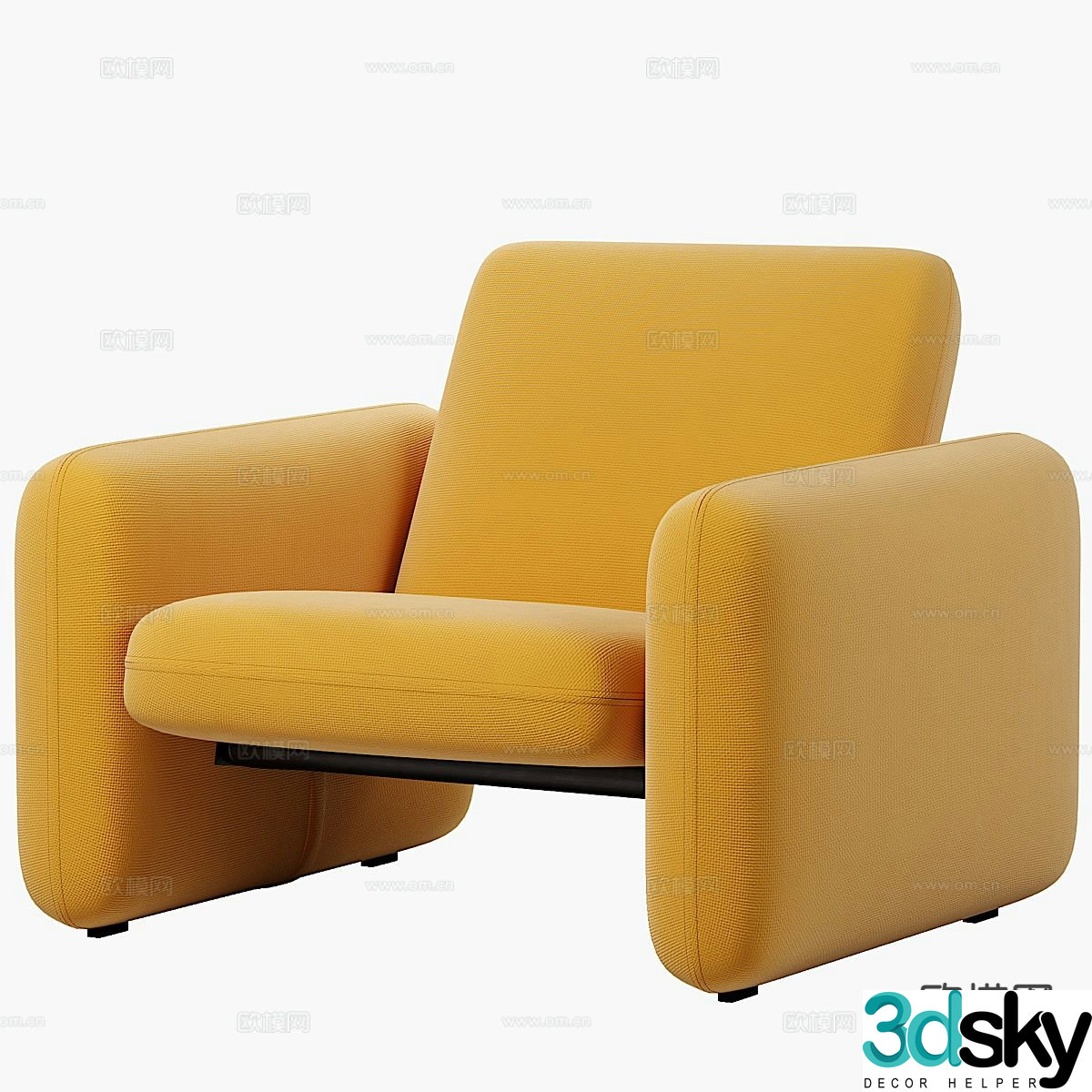 Modern sofa chair leisure chair dopamine sofa 3d model