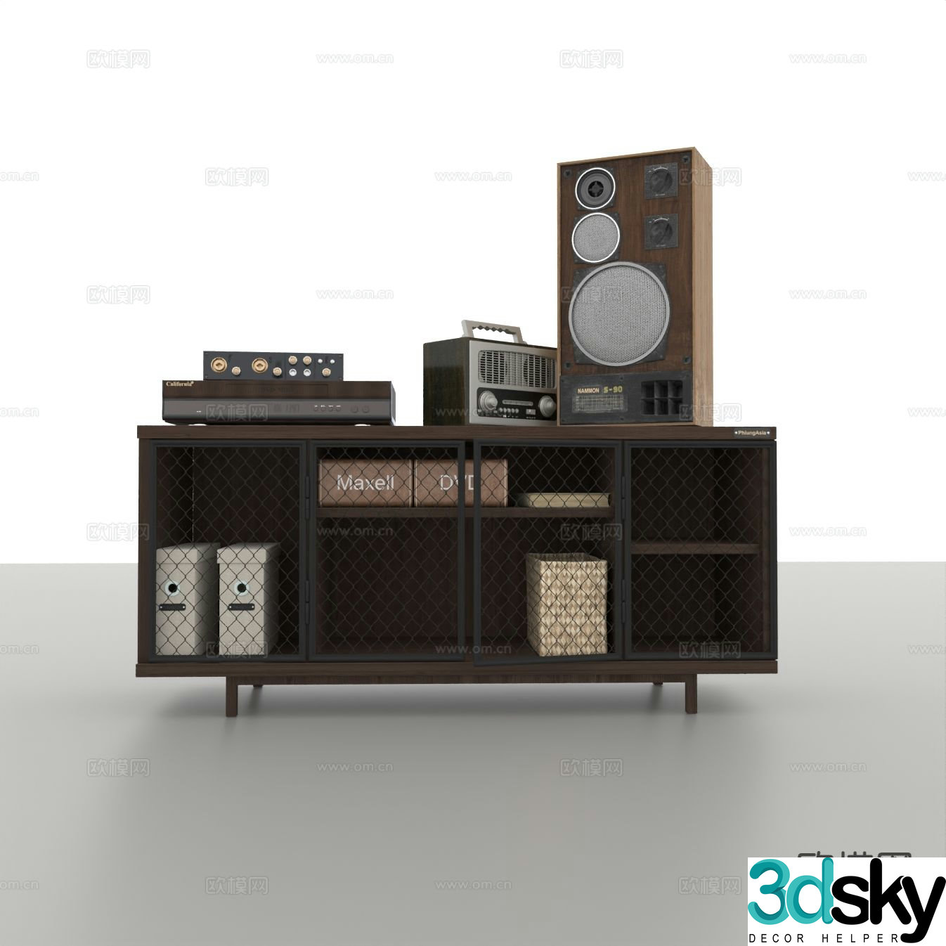 Modern entryway cabinet 3d model