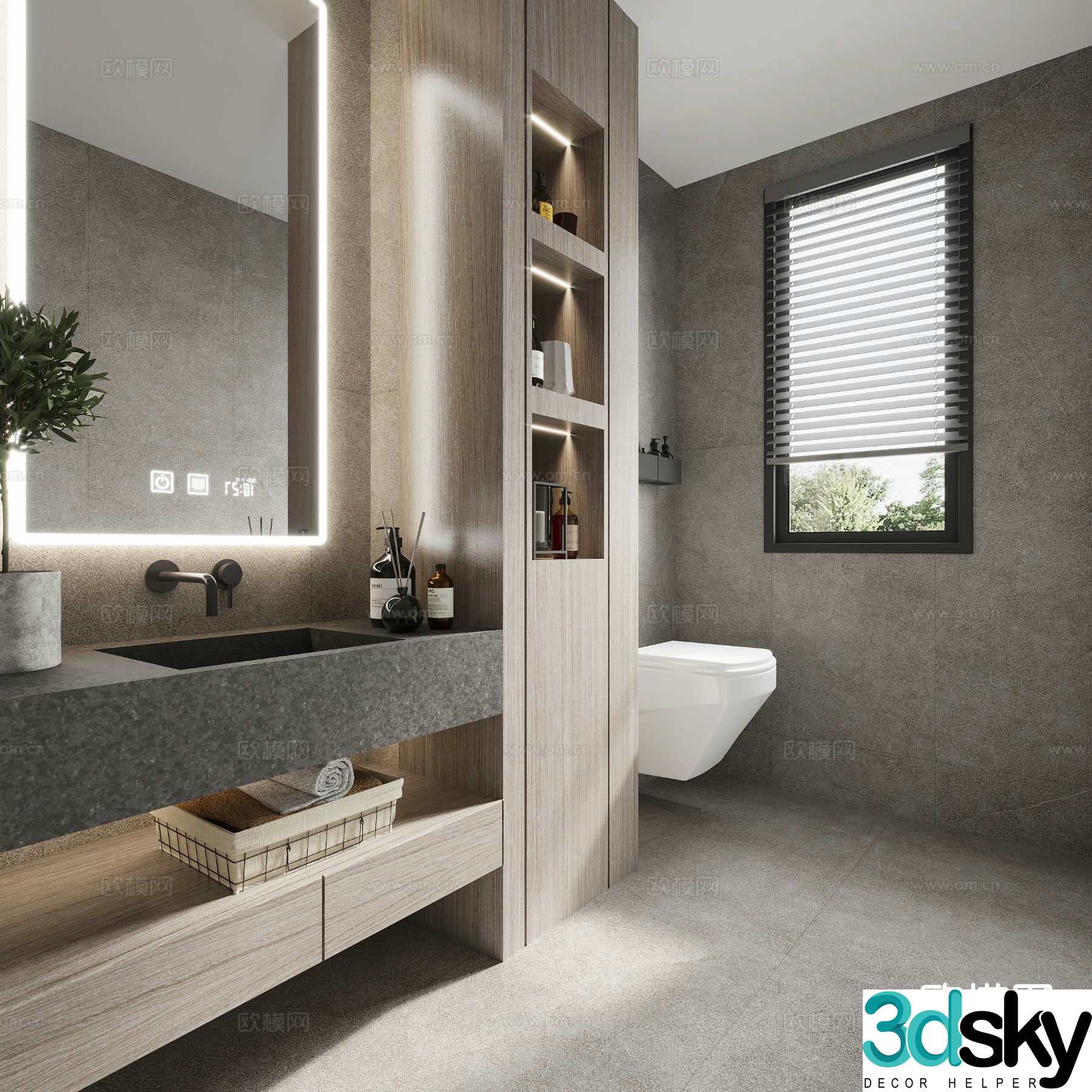 Modern bathroom bathroom 3d model