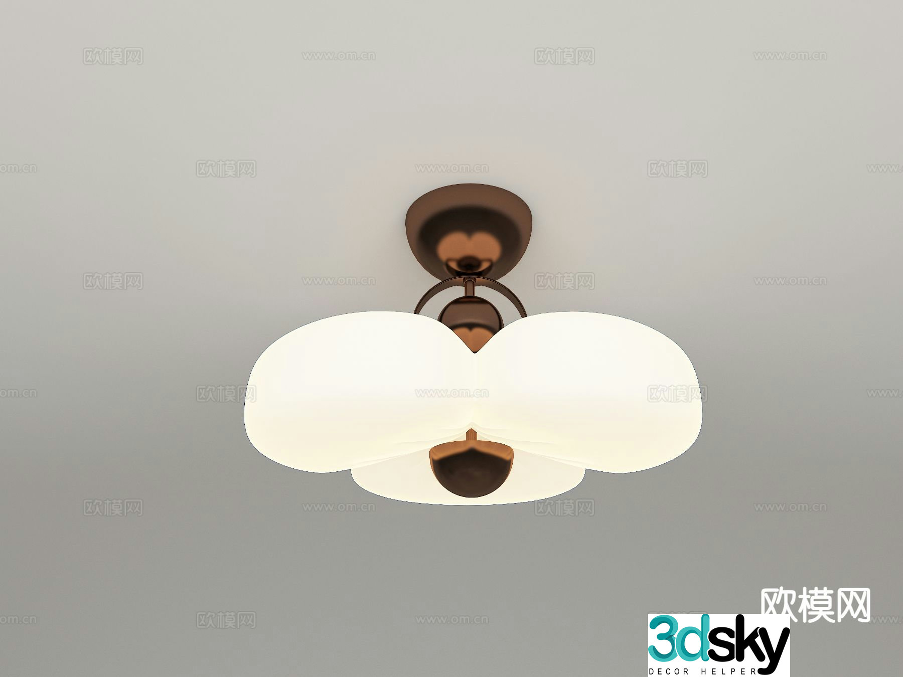 Medieval style chandelier simple chandelier 3d model