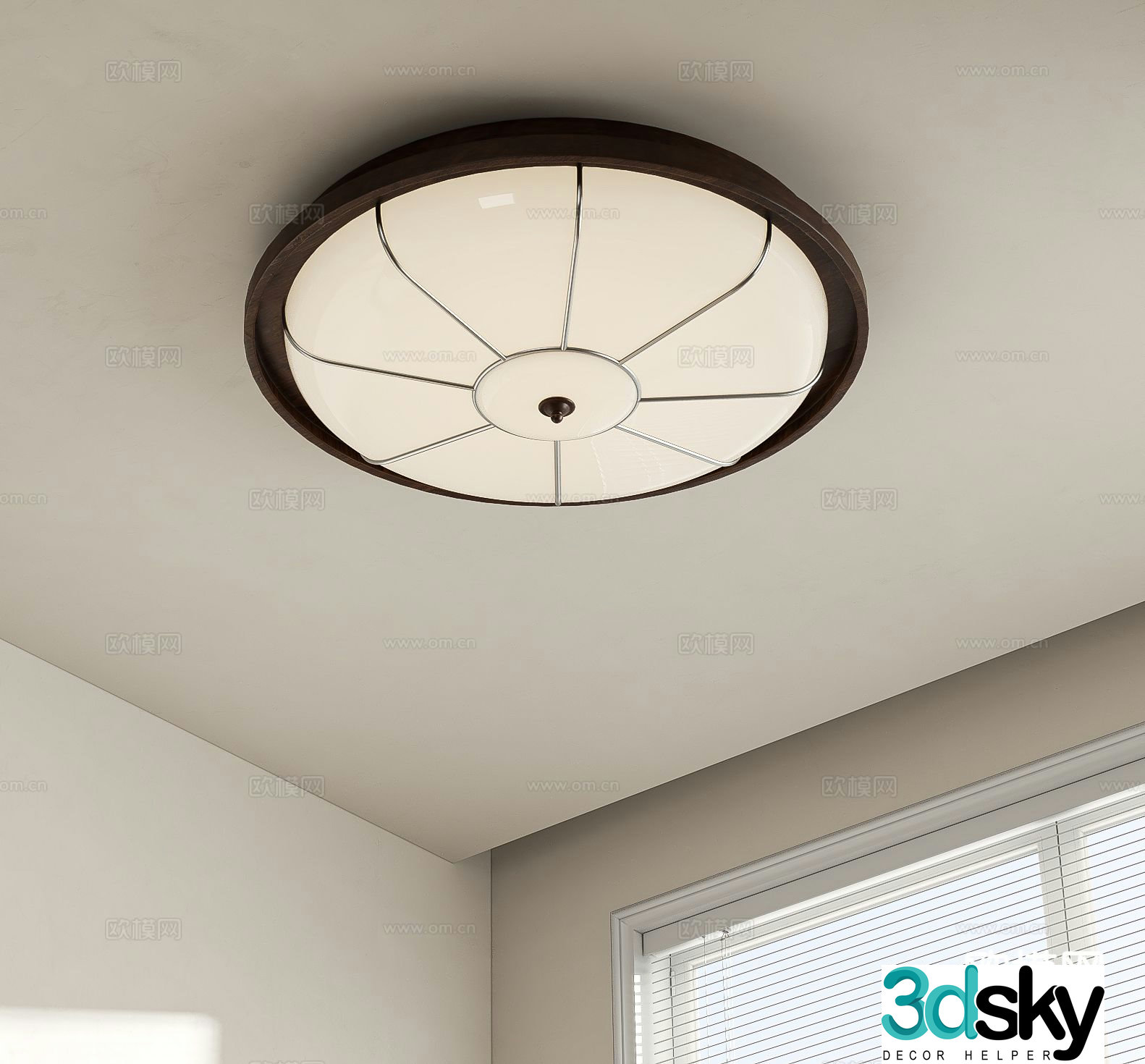 Medieval style ceiling lamp 3d model