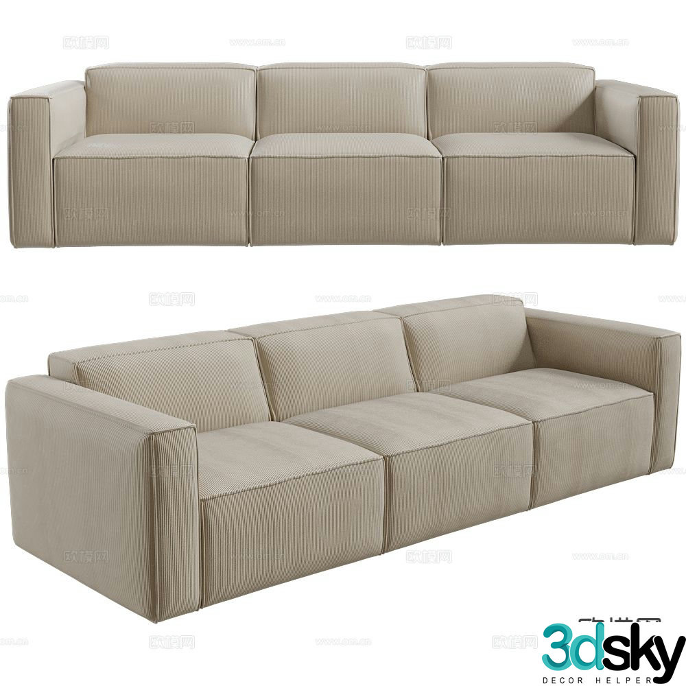 OPTISOFA three-seat sofa 3d model