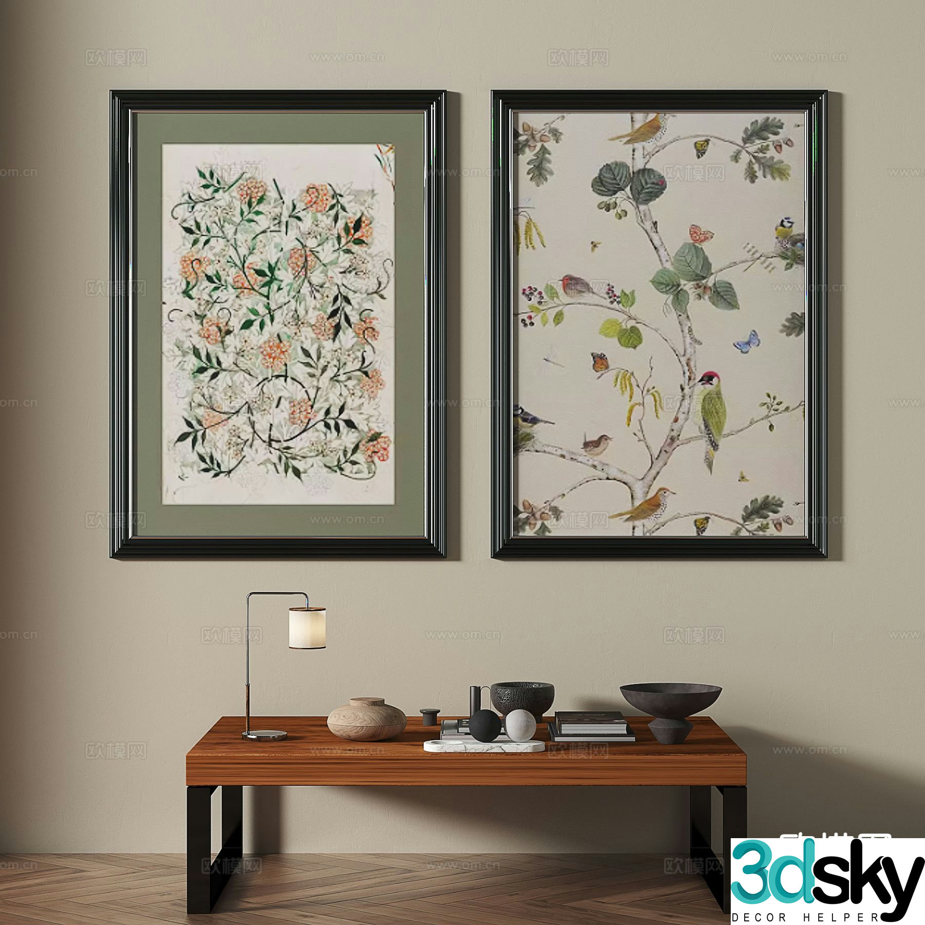 French art painting landscape painting decorative painting 3d model