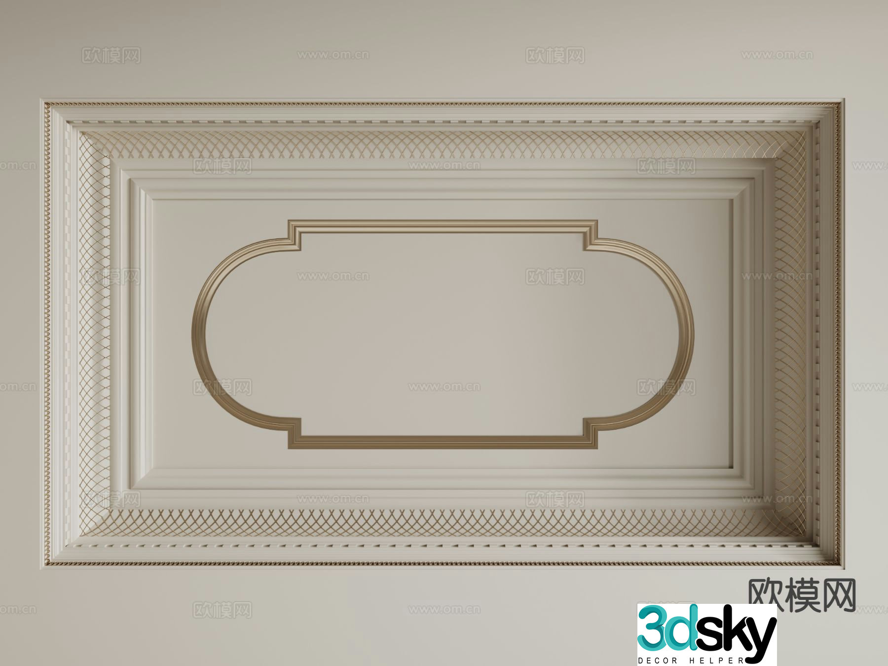 French ceiling suspended ceiling modeling ceiling 3D model