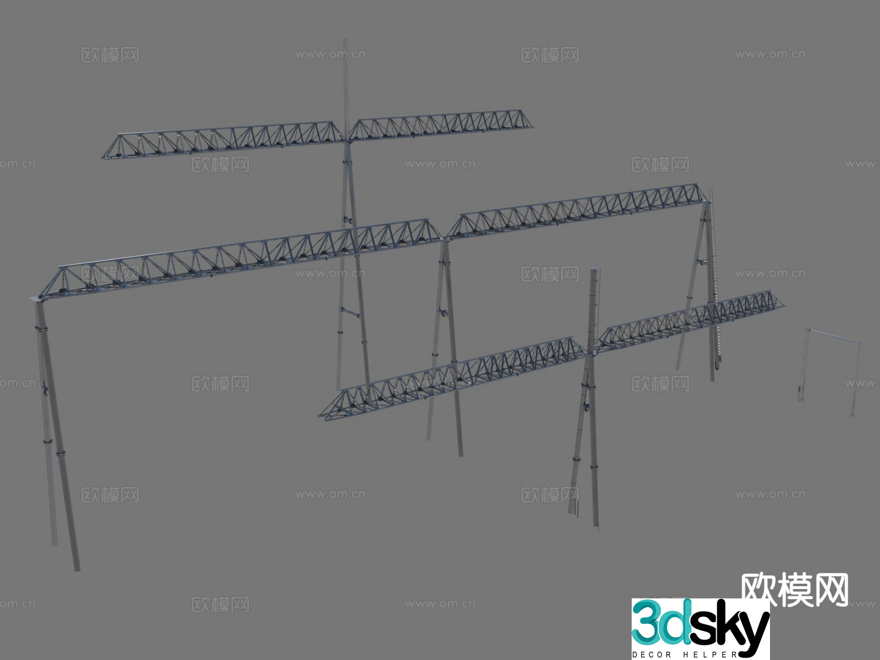 Power station gantry gantry 3d model