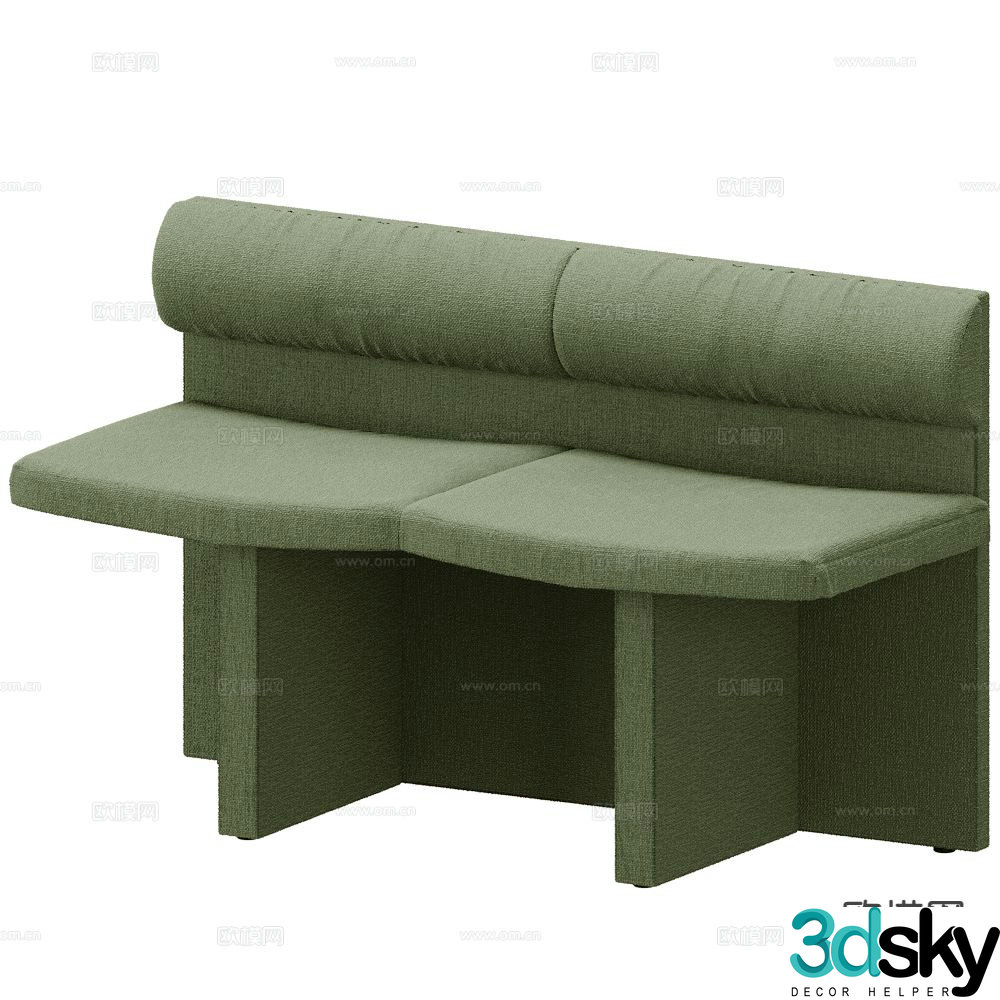 Sancal modern love seat 3d model